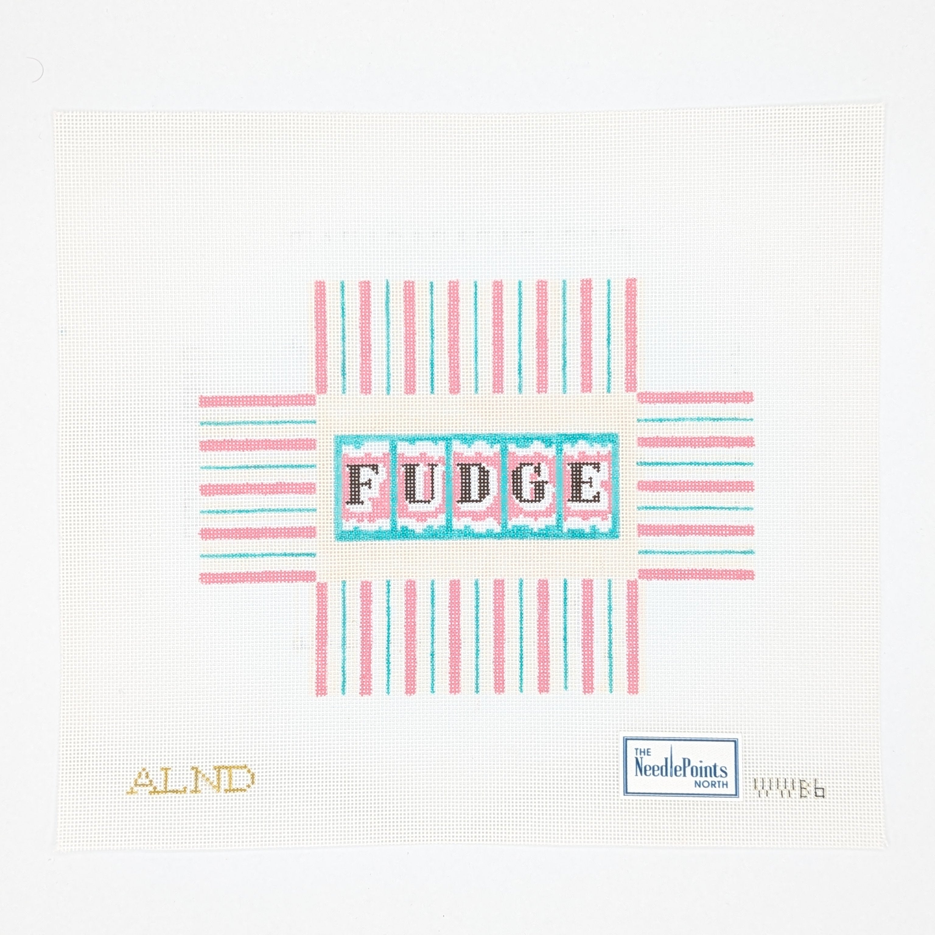 Pink and blue striped fudge box