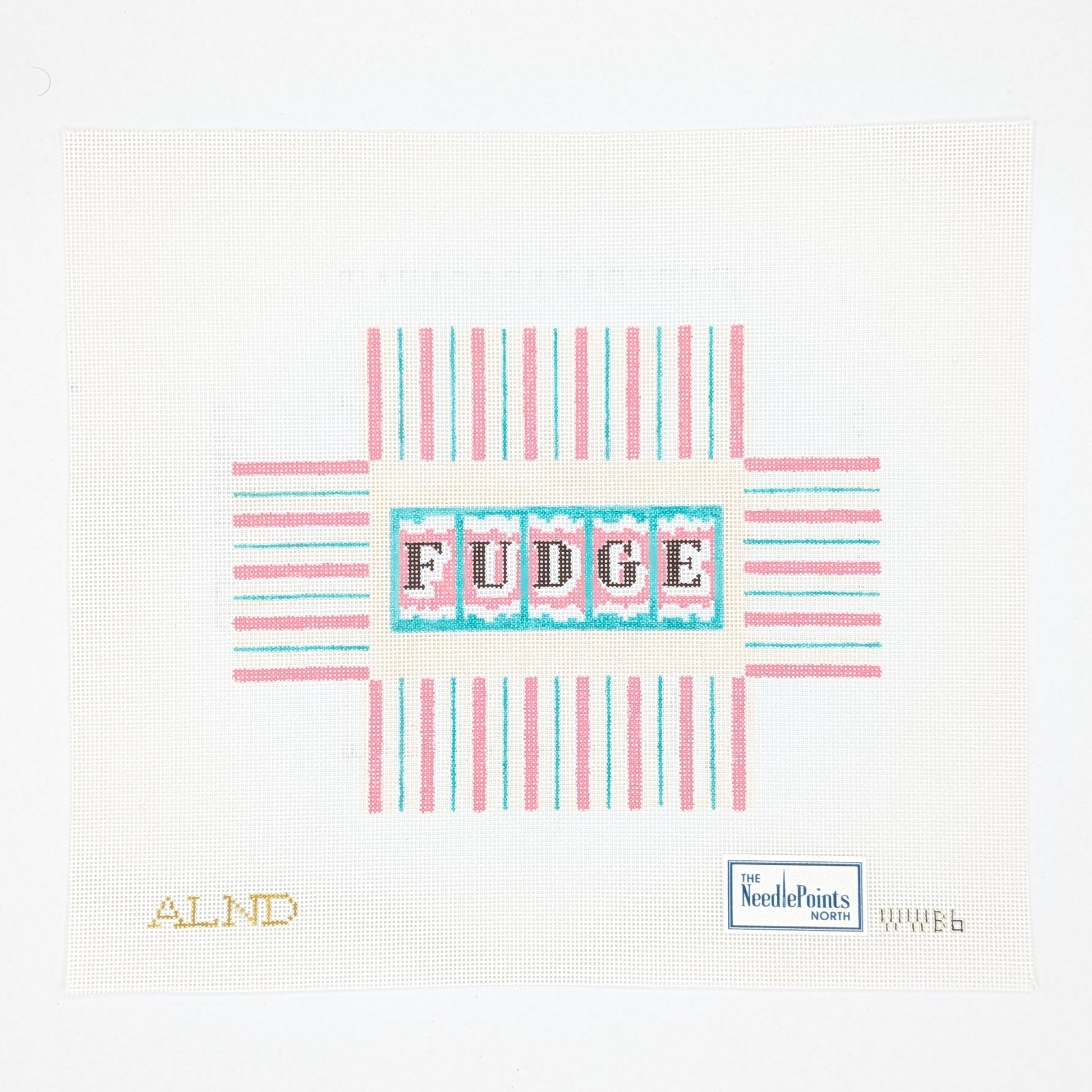 Pink and blue striped fudge box