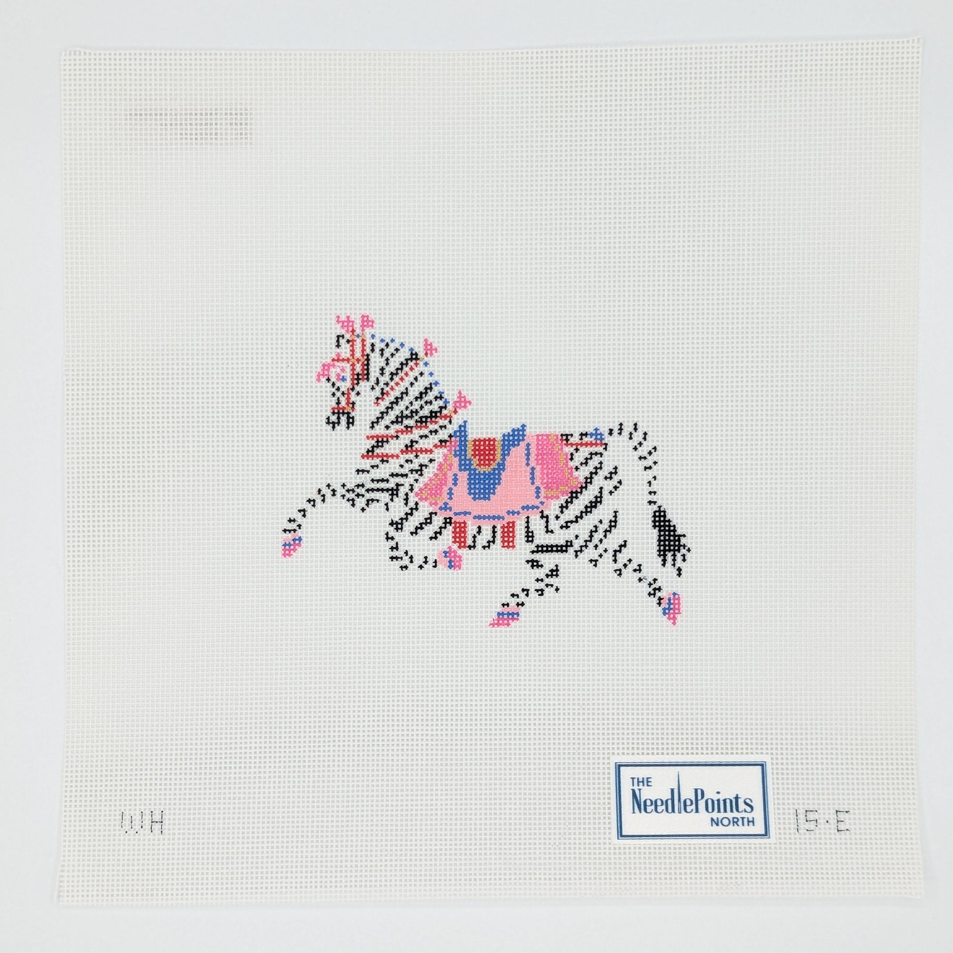 Needlepoint canvas zebra design