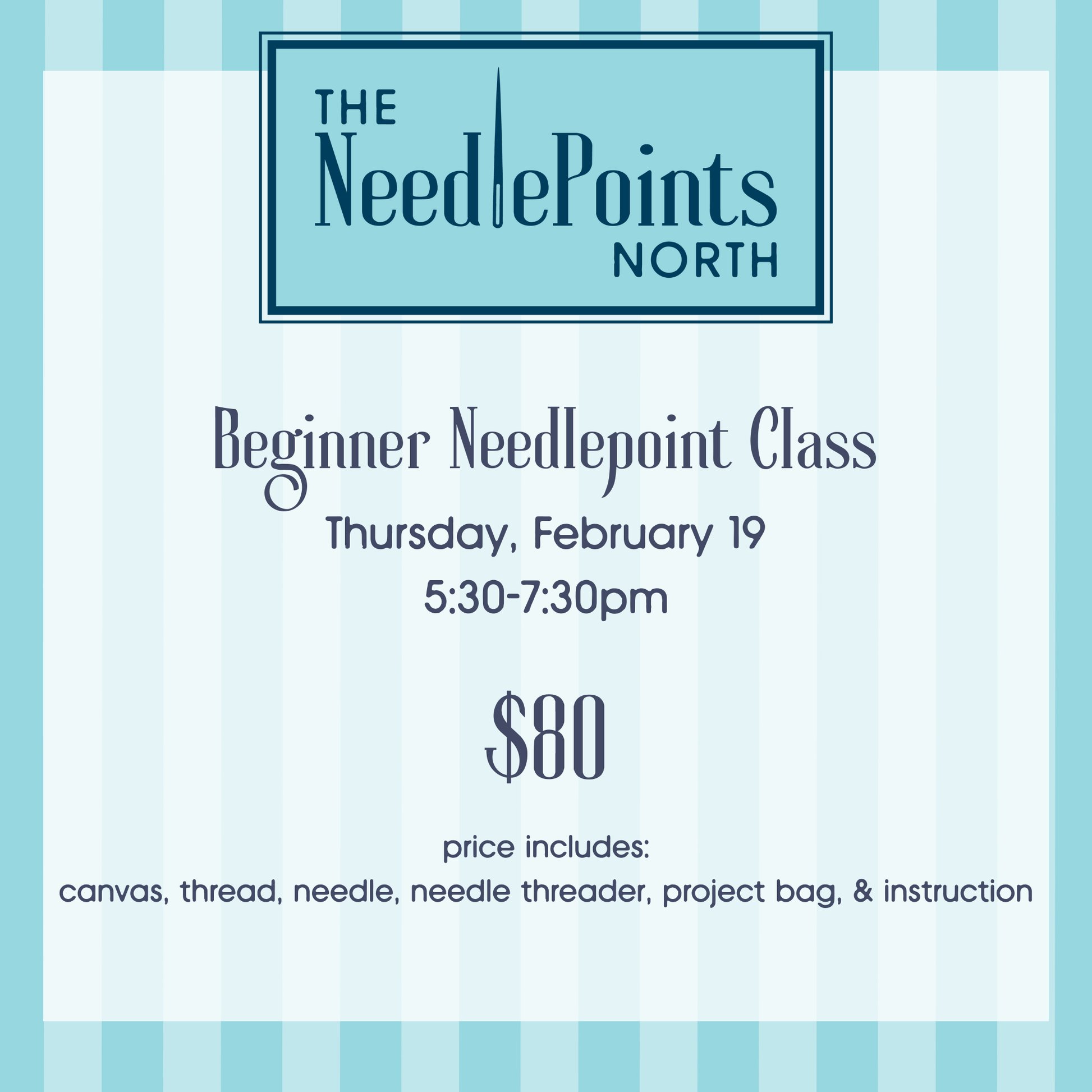 Beginner Needlepoint Class: February 19