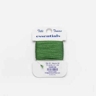 Green yarn on a white background with 'Tilly's Essentials' label.