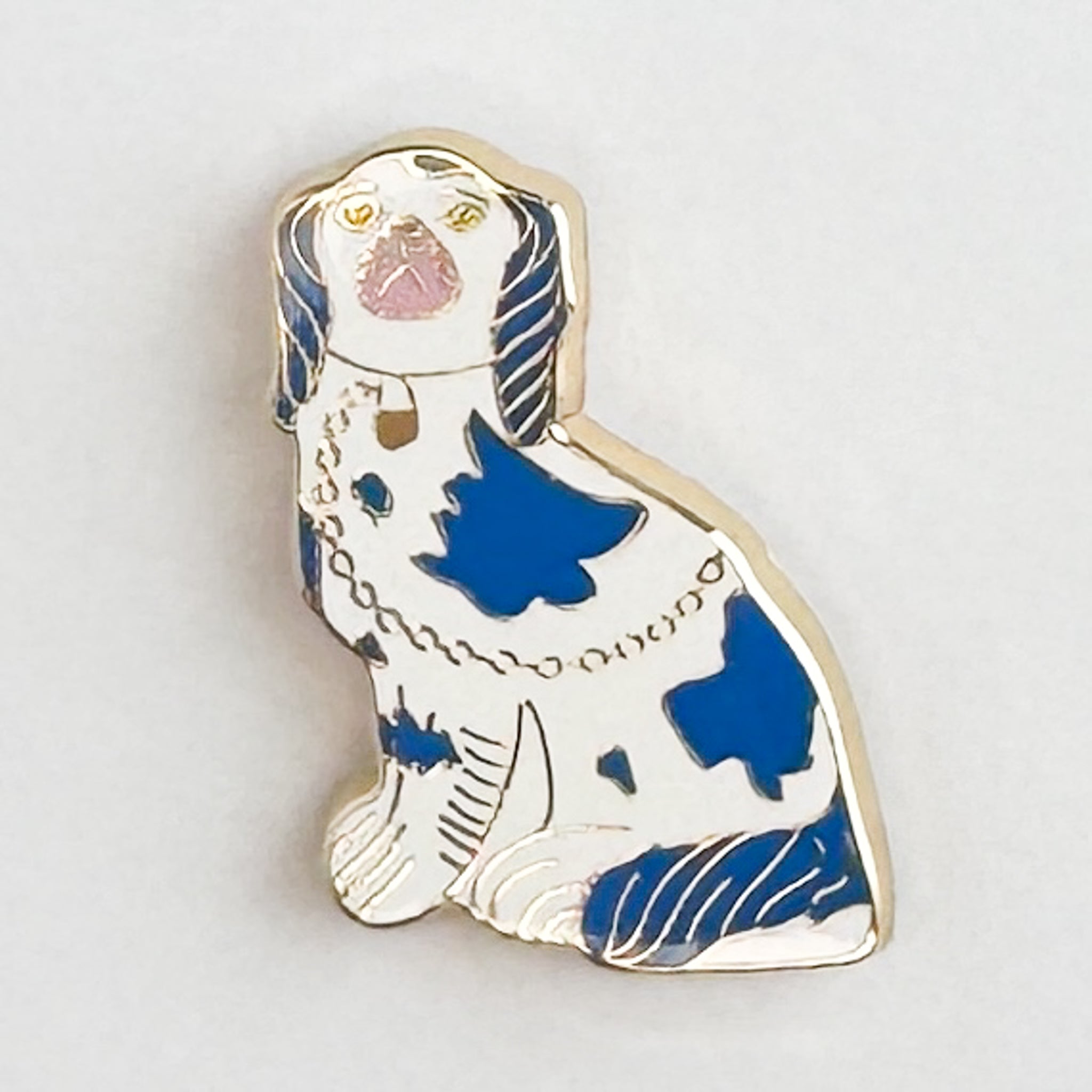 Blue Staffordshire Dog needle minder