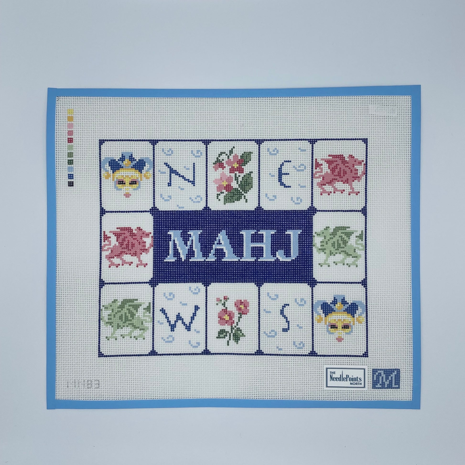 Mahjong Tile bag Blue