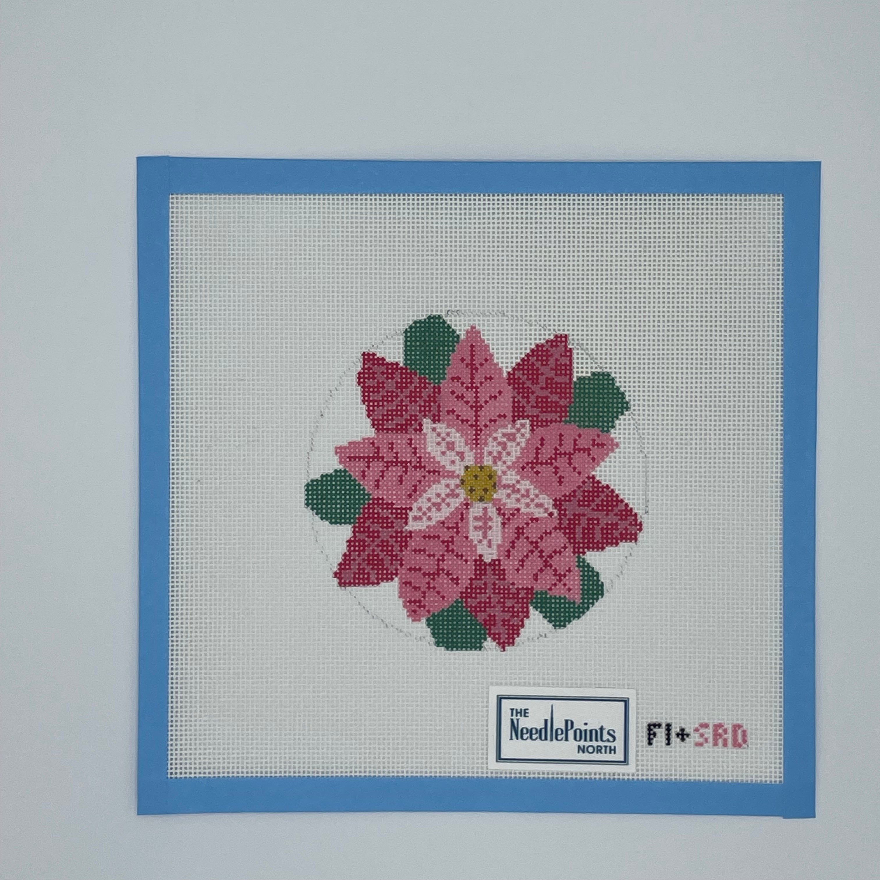 Poinsettia Round Ornament