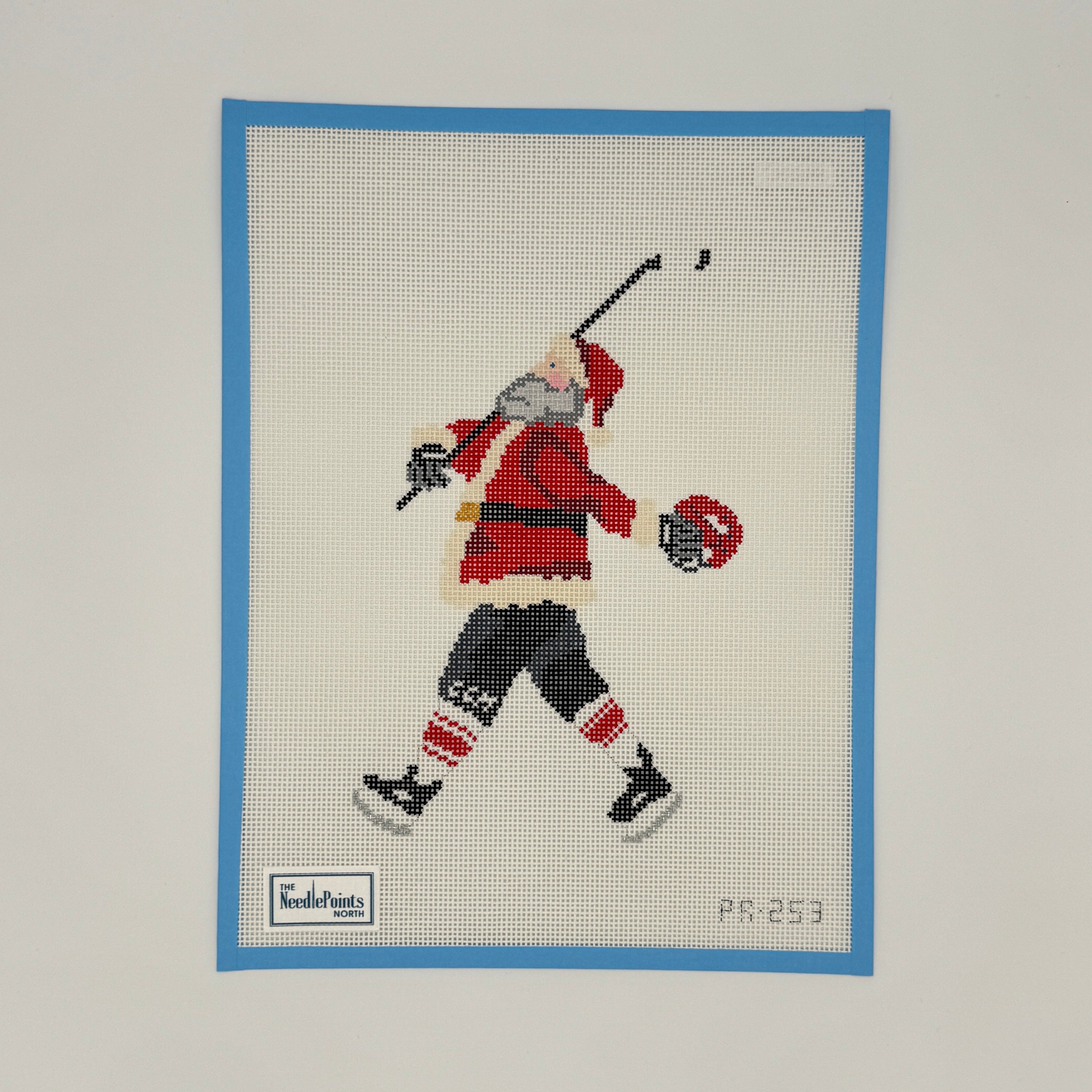 Santa Hockey player