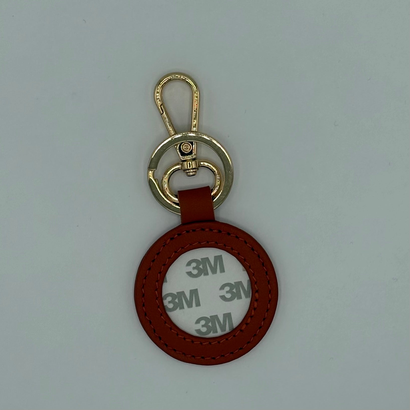 Leather key fob - orange