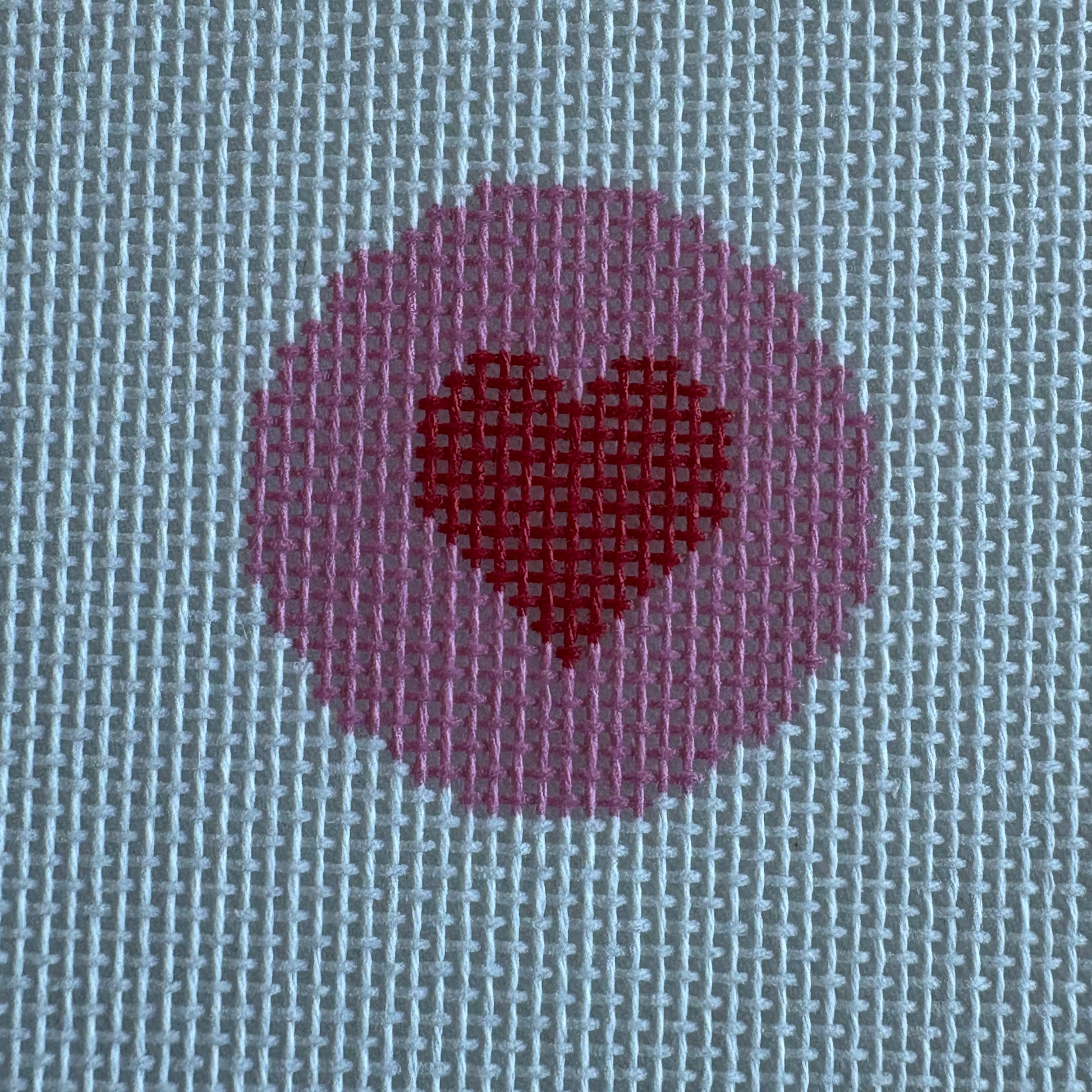 Pink Red Heart Key Fob