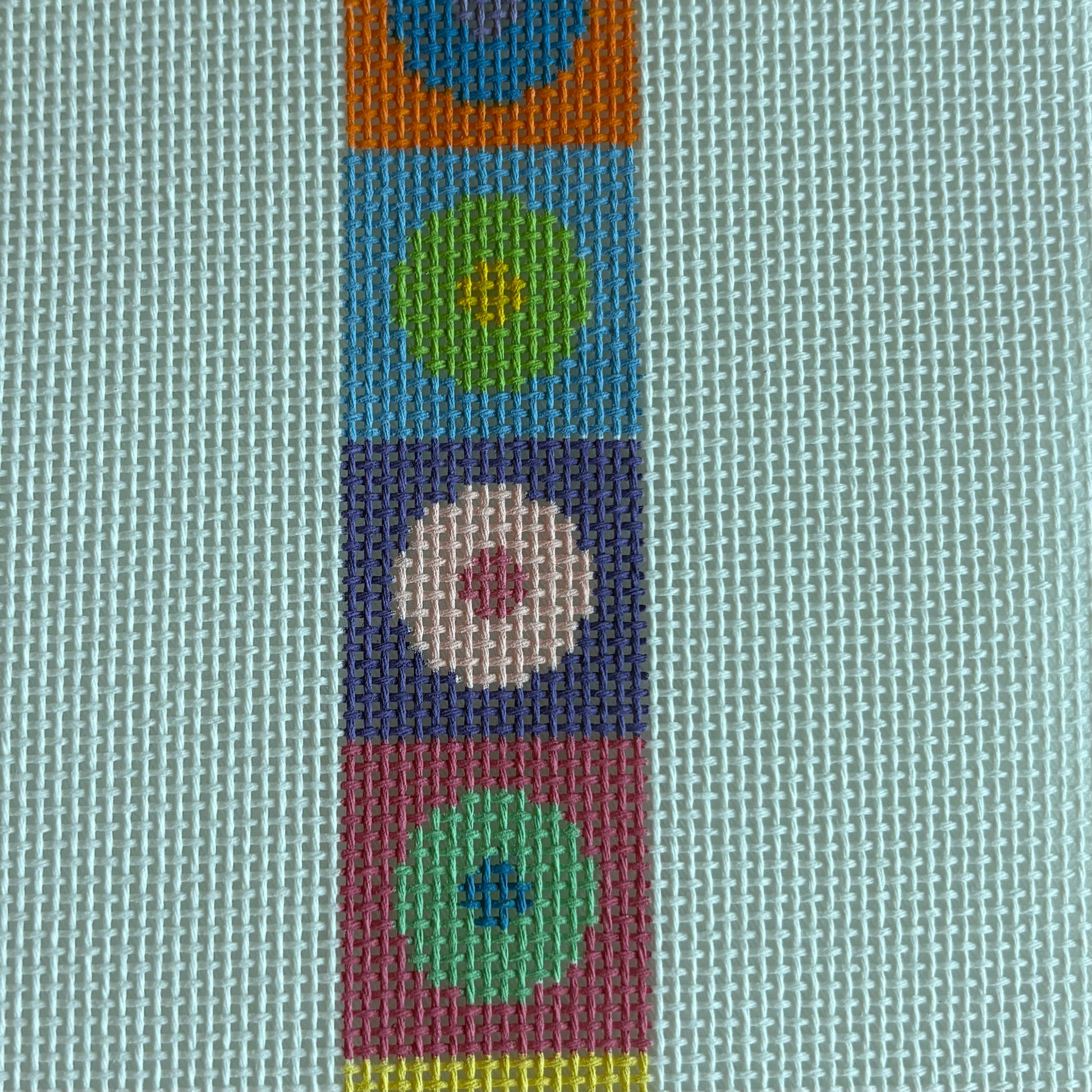 5 multi colored dots key fob