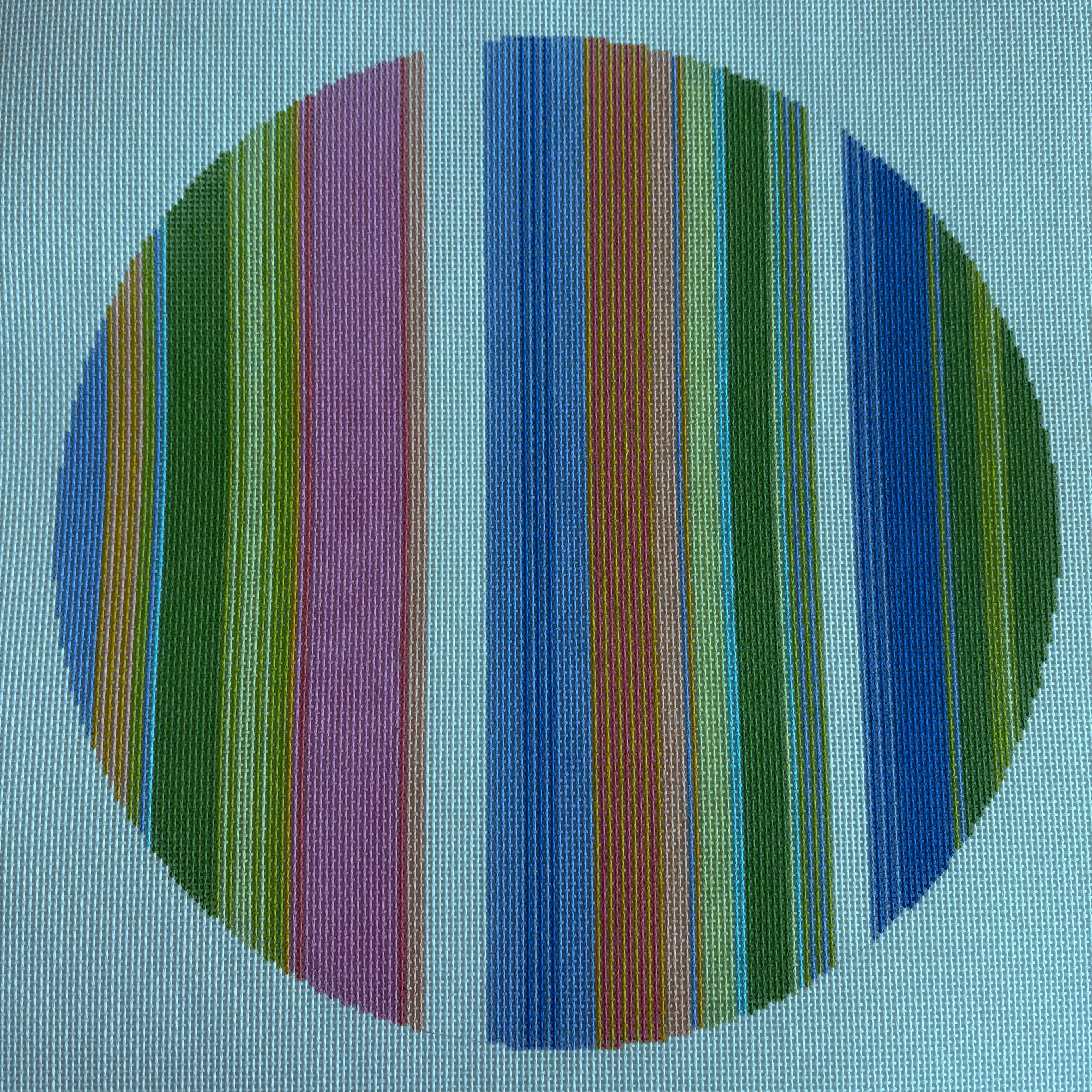 Striped Round Pillow