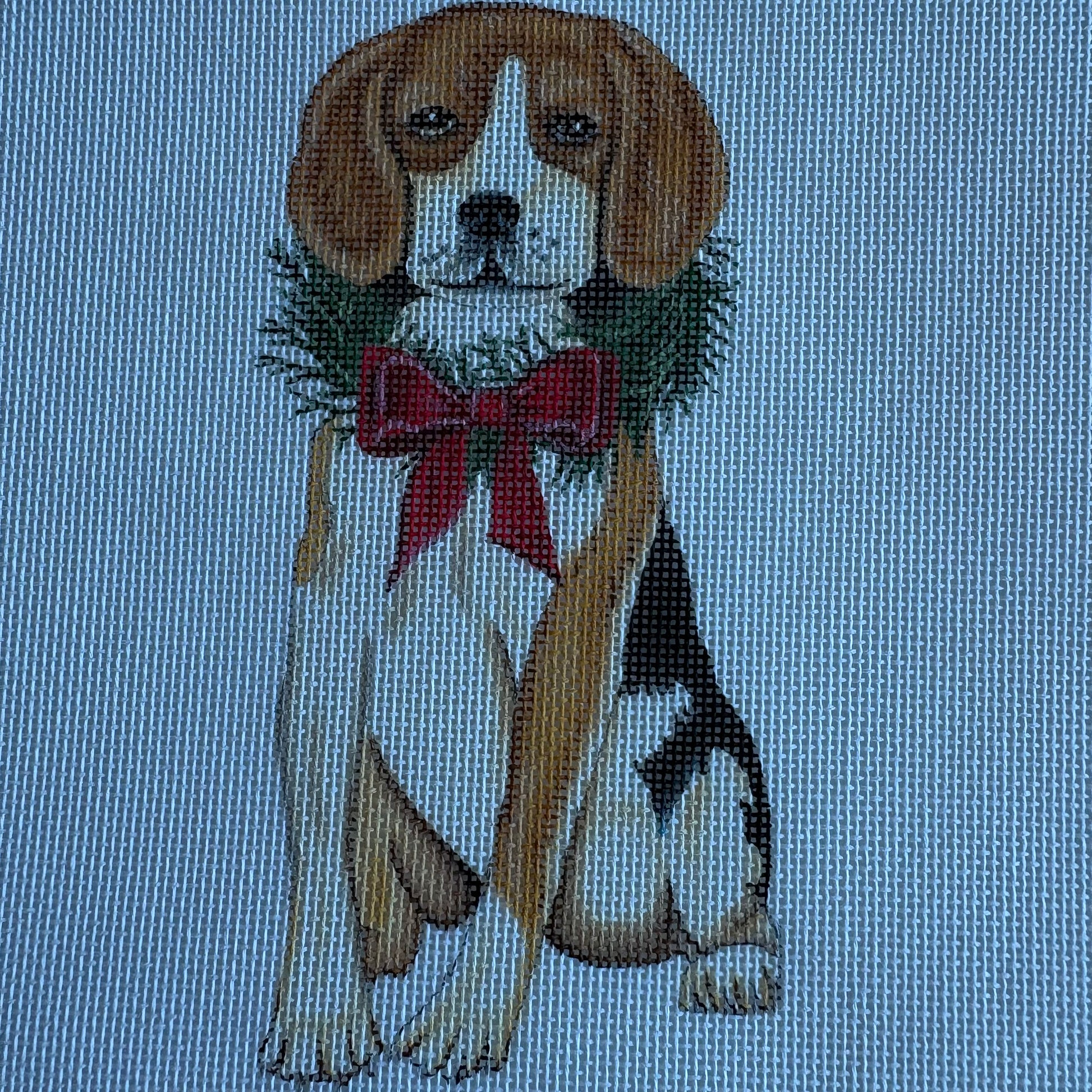 Beagle with Wreath