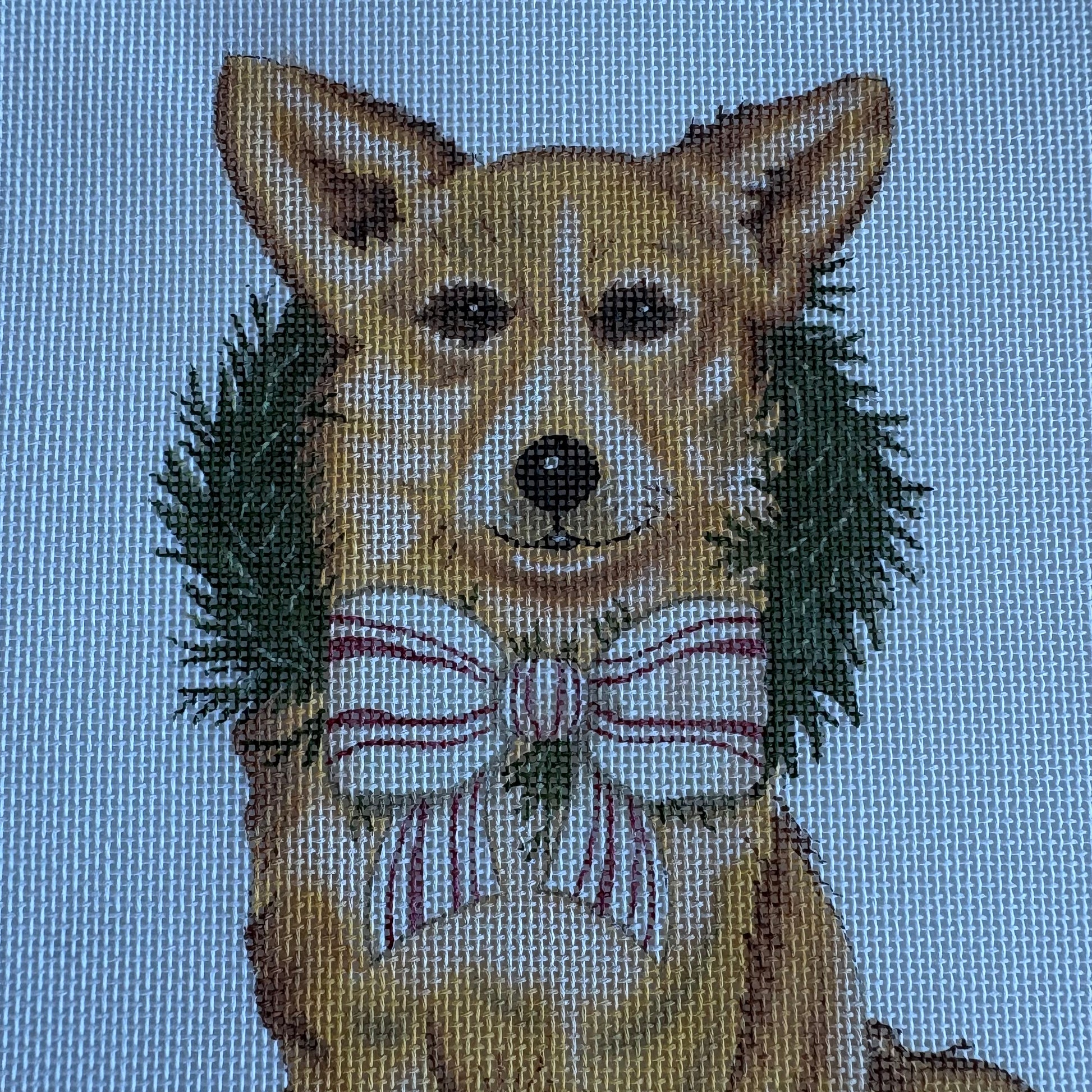 Corgie with Wreath