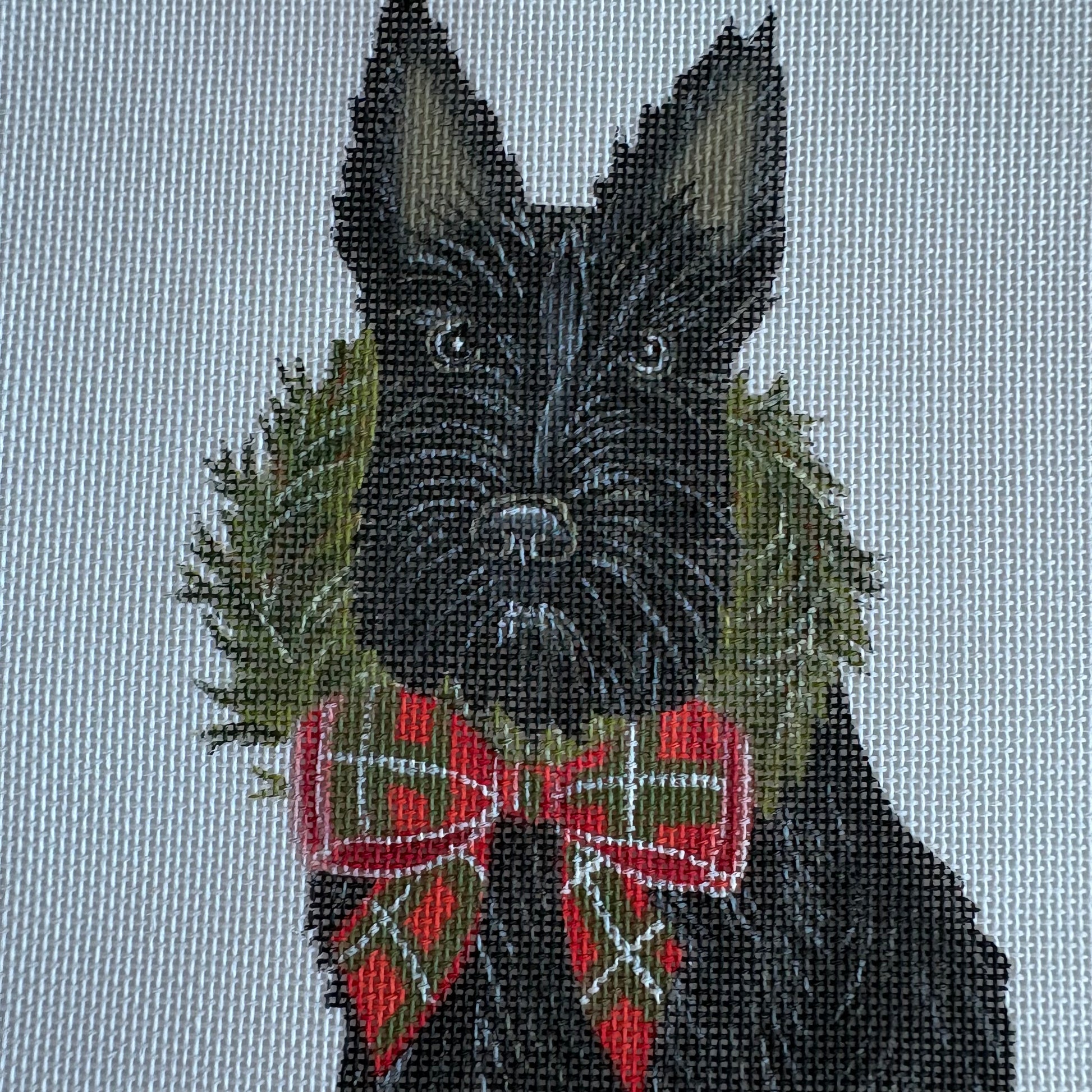 Scottie with wreath