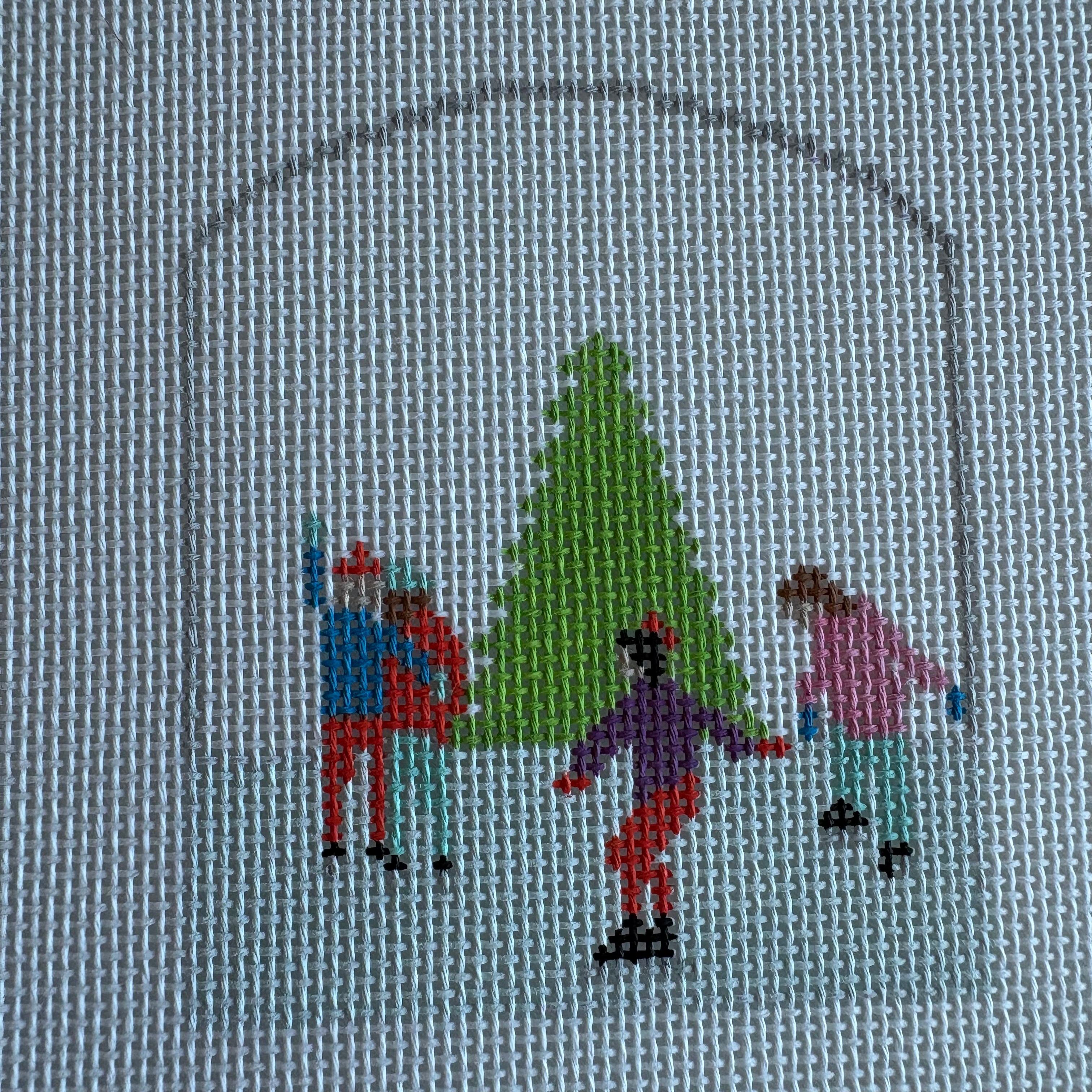 Kids Skating around Tree