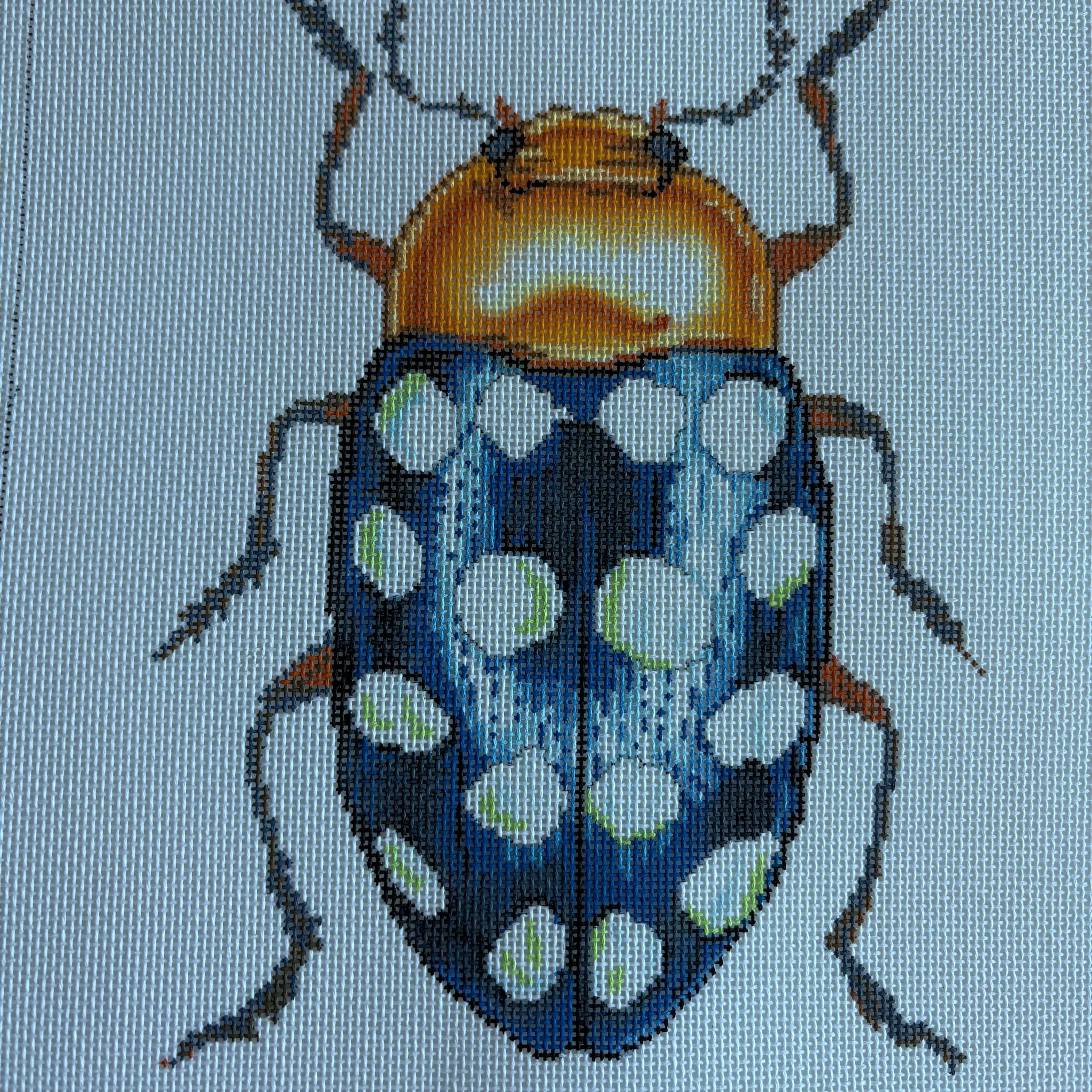 Little Bugs Blue with White Dots