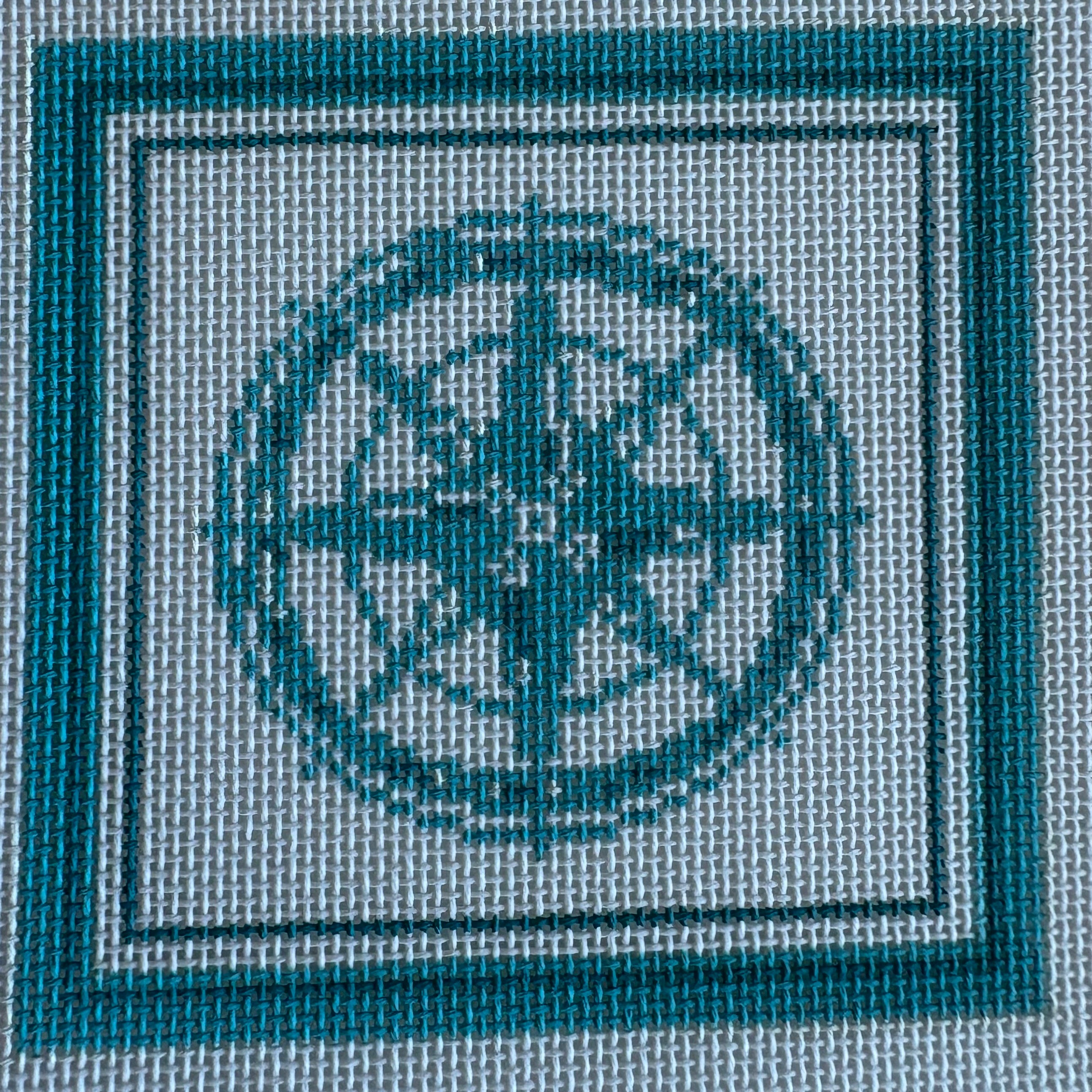 Nautical Coaster Compass in Aqua