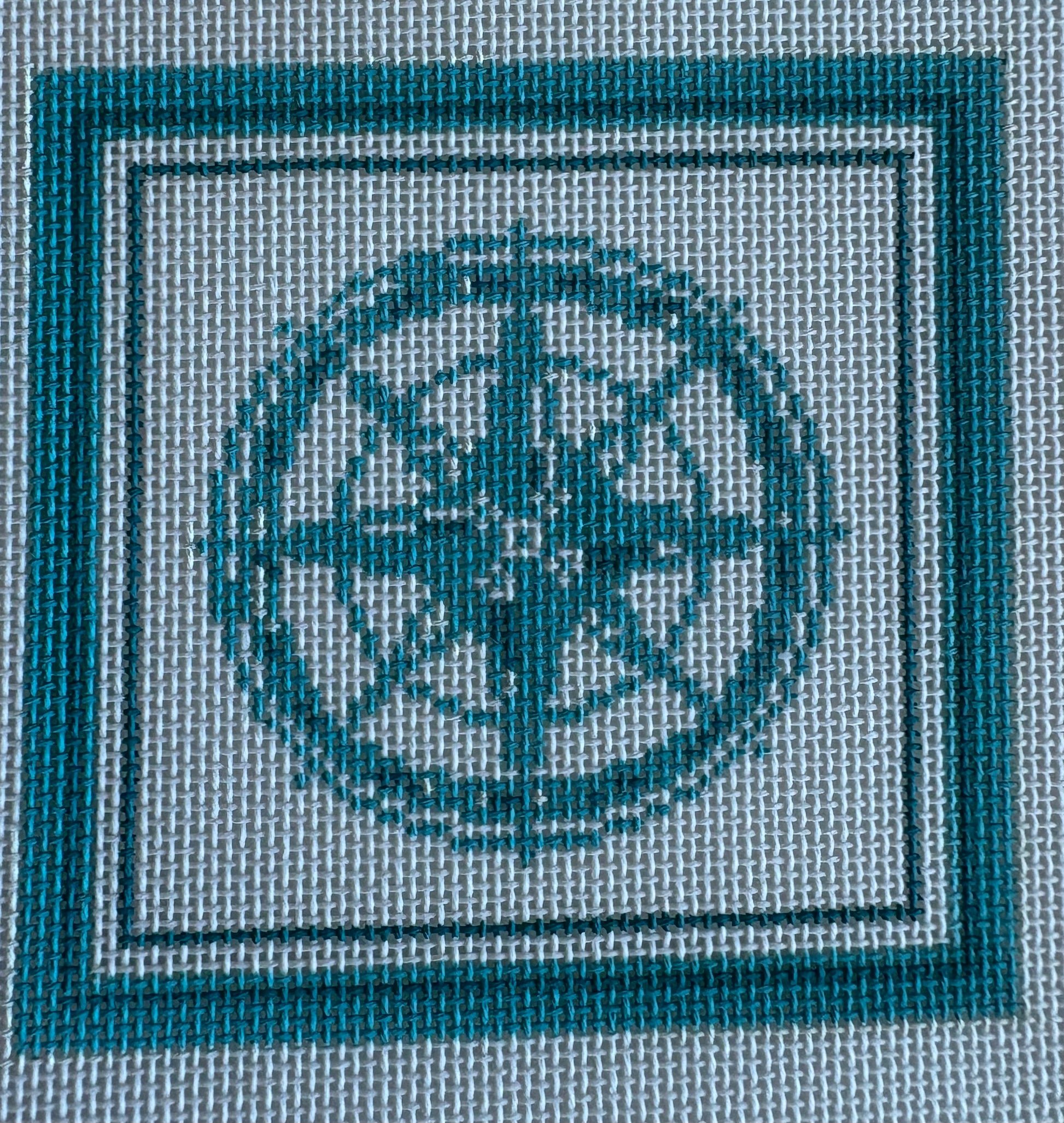 Nautical Coaster Compass in Aqua