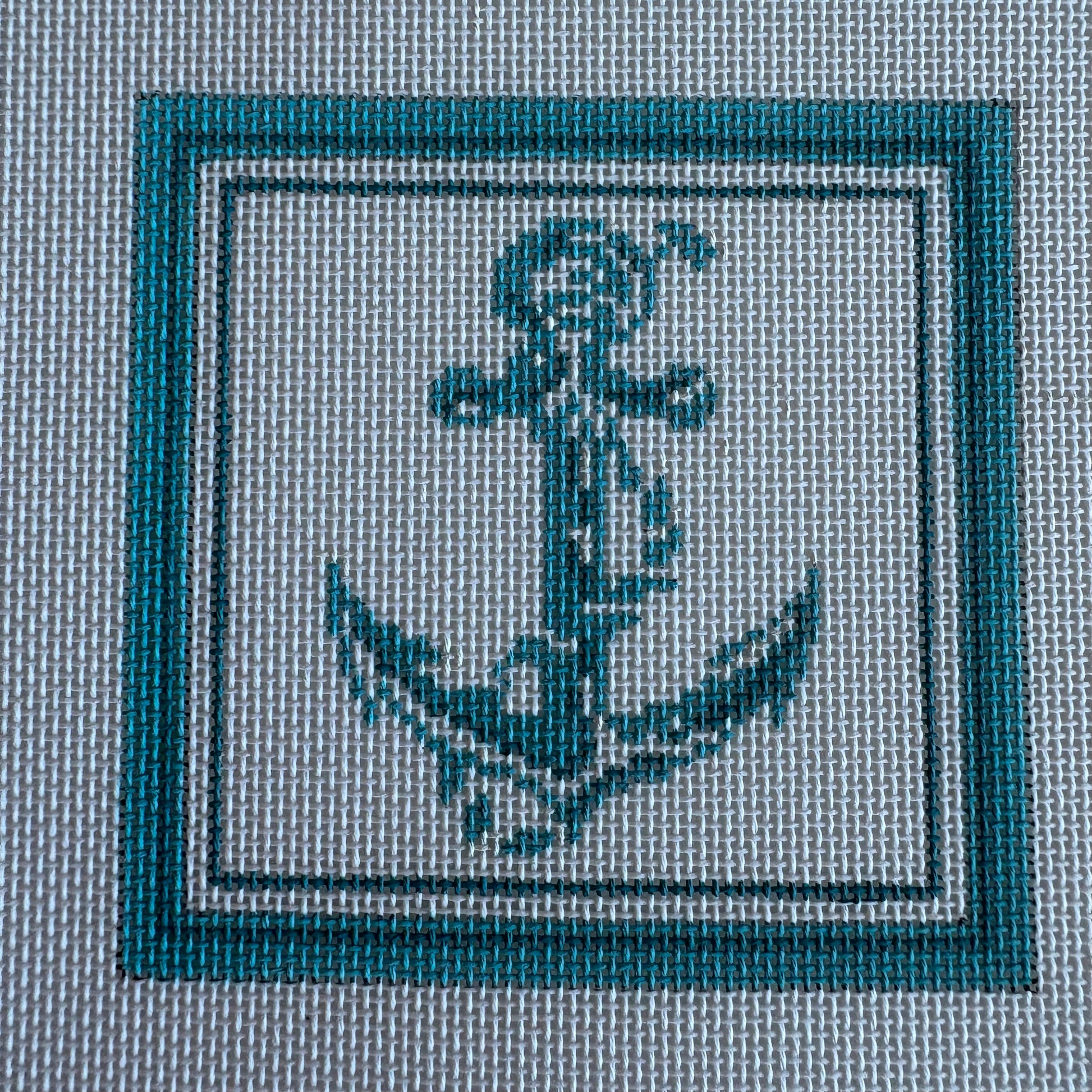 Nautical Coaster Anchor in Aqua
