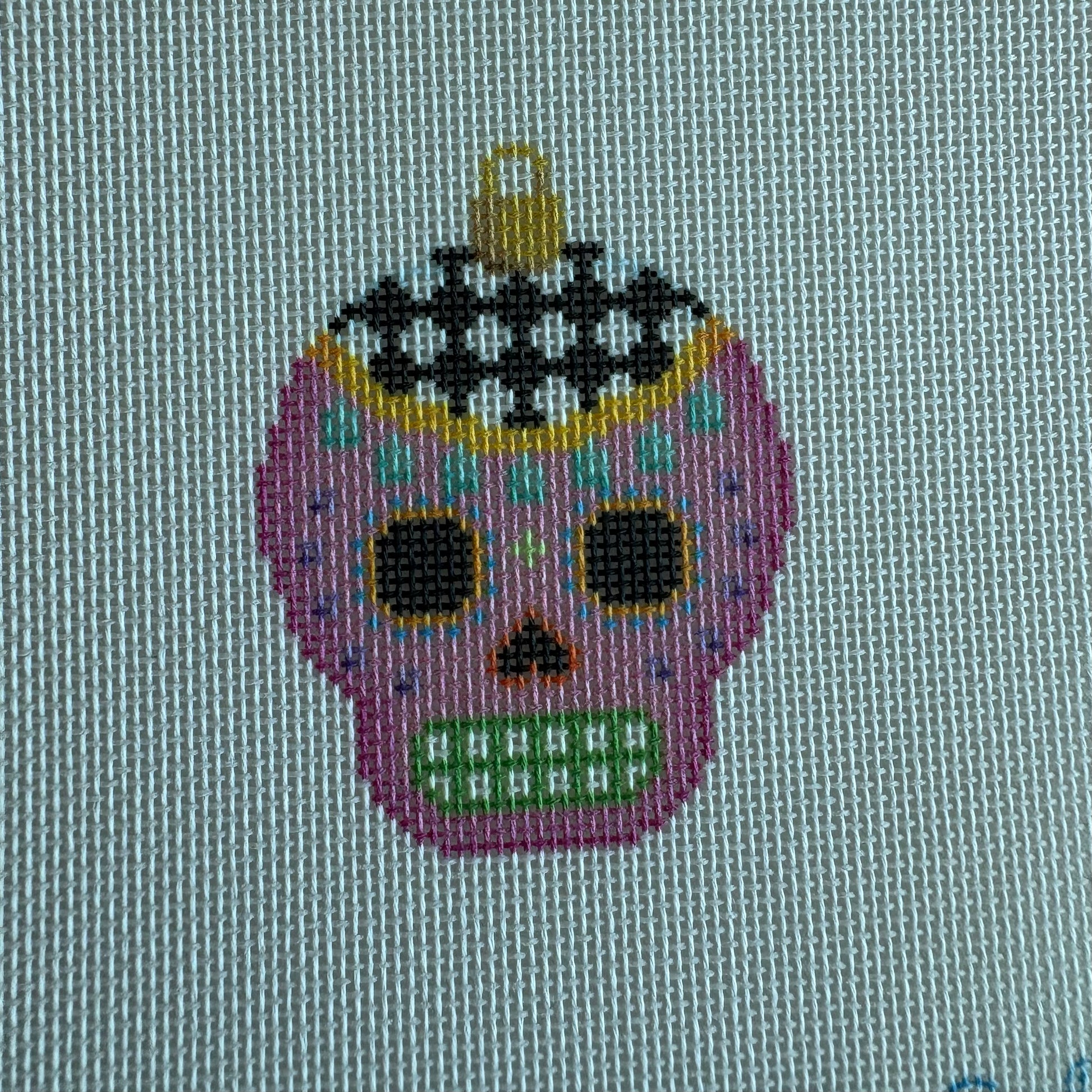 Sugar Skull Ornament/Pink