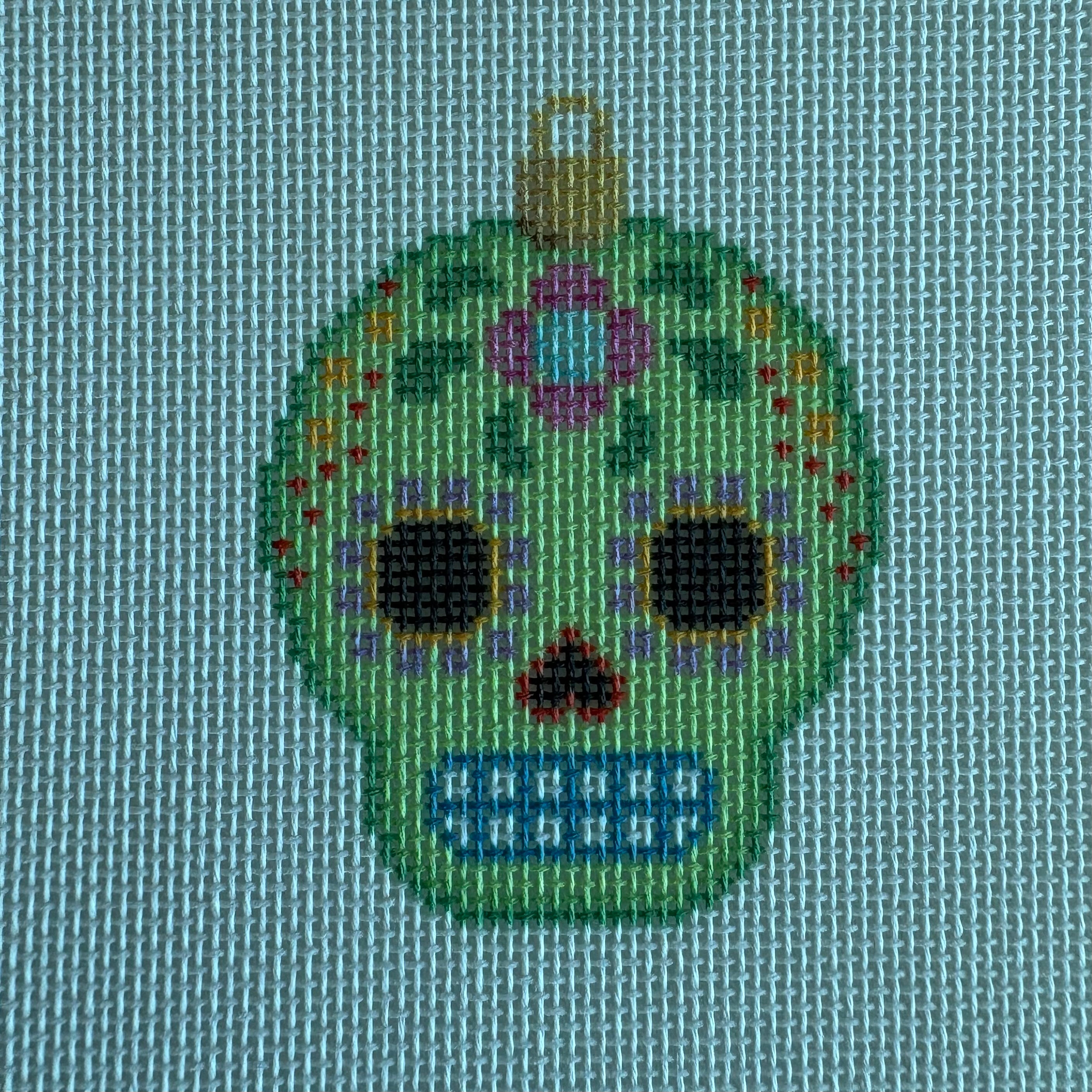 Sugar Skull Ornament/Lime