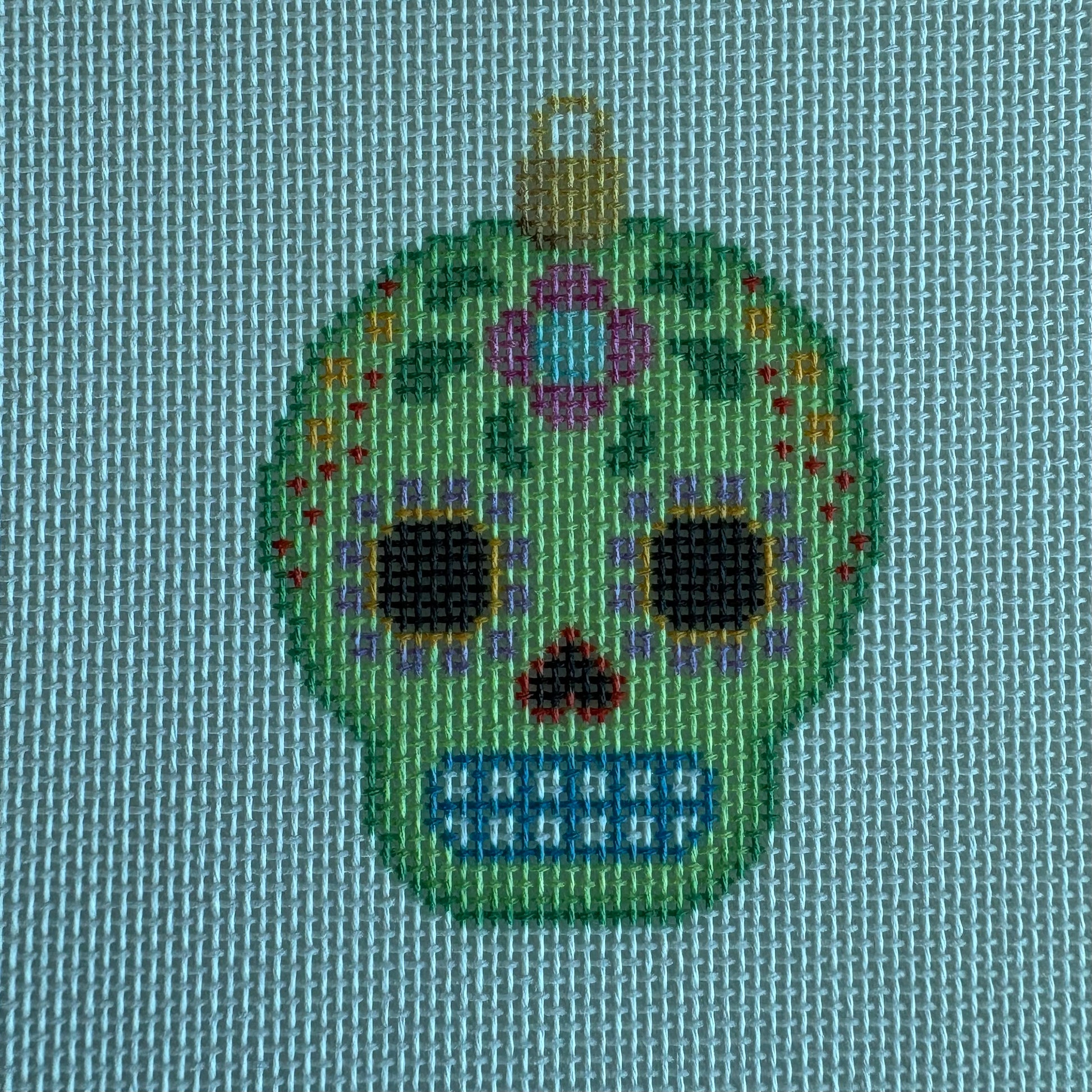 Sugar Skull Ornament/Lime