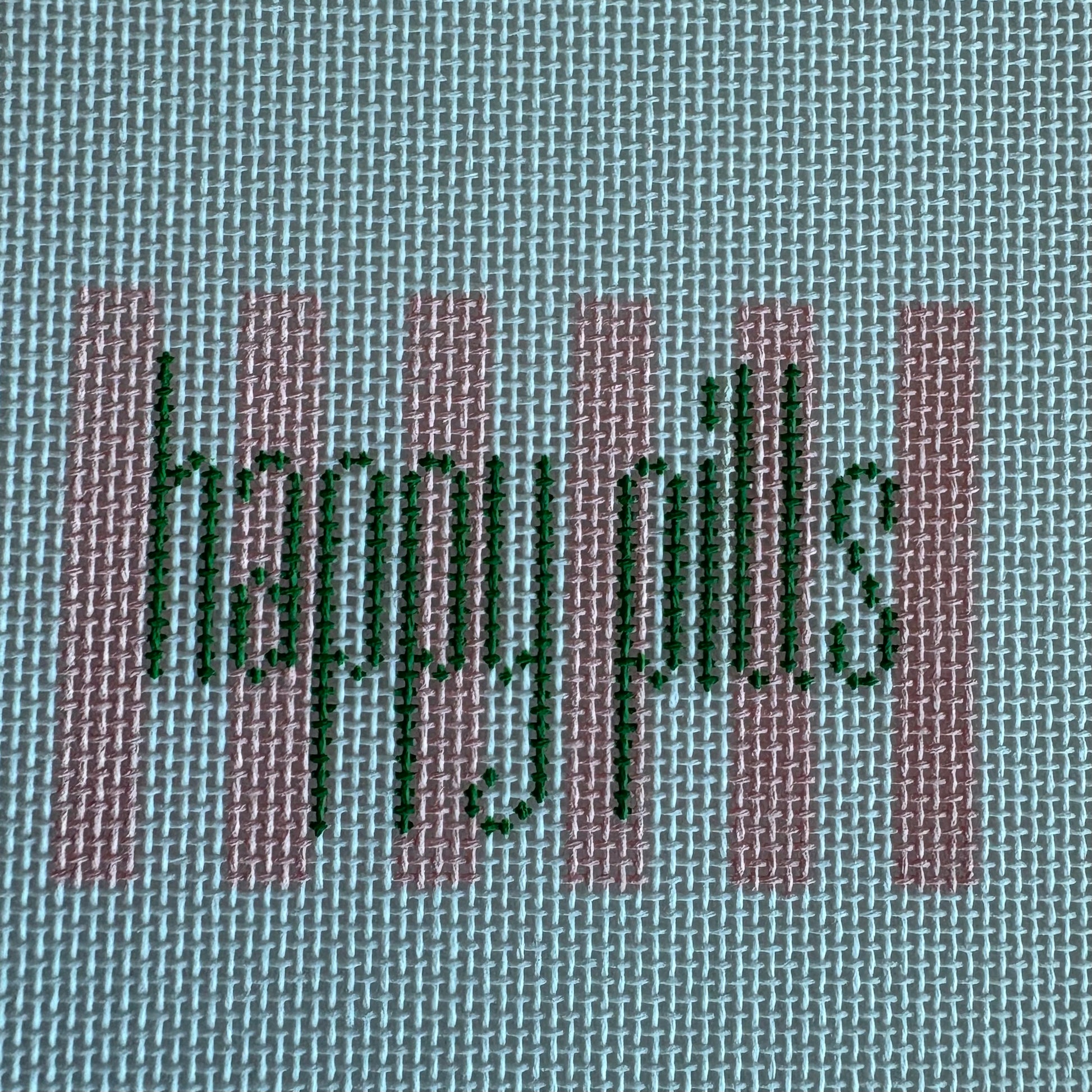 Happy Pills green on pink