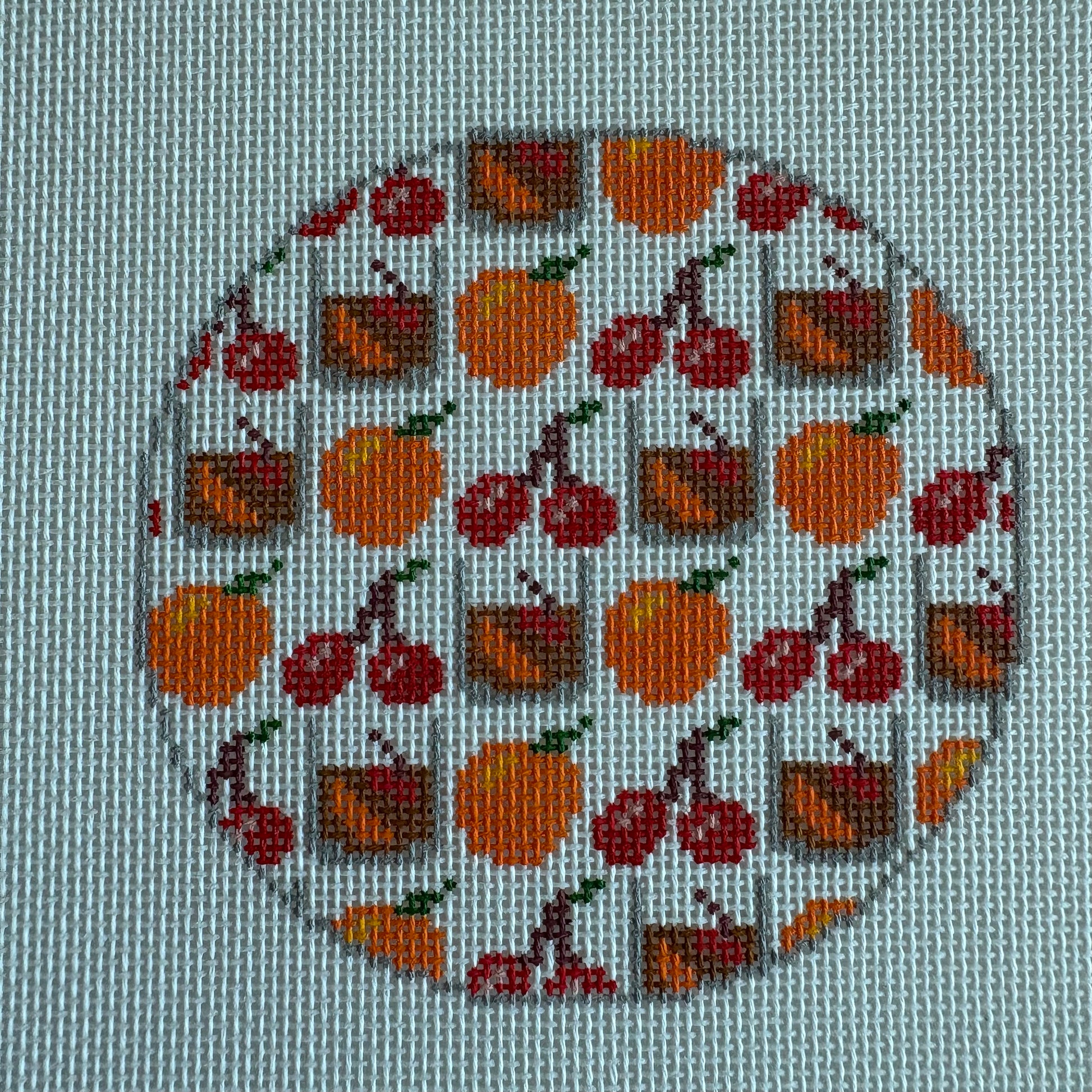 Oranges and Cherries Round