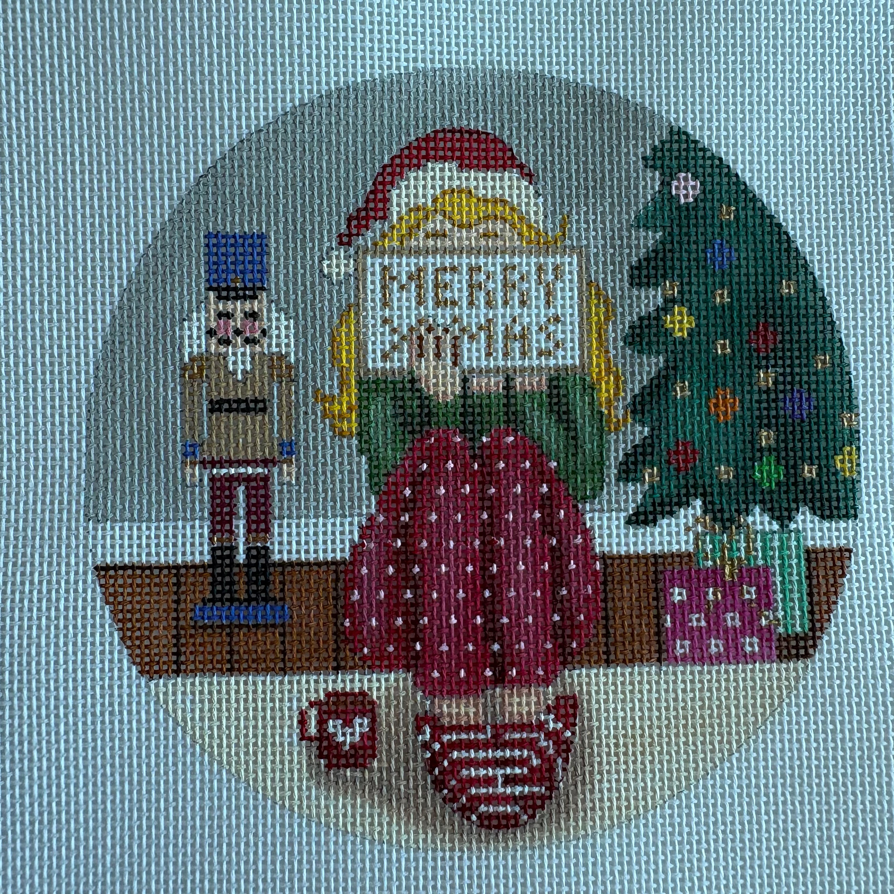 Merry Christmas - Girl Reading Card