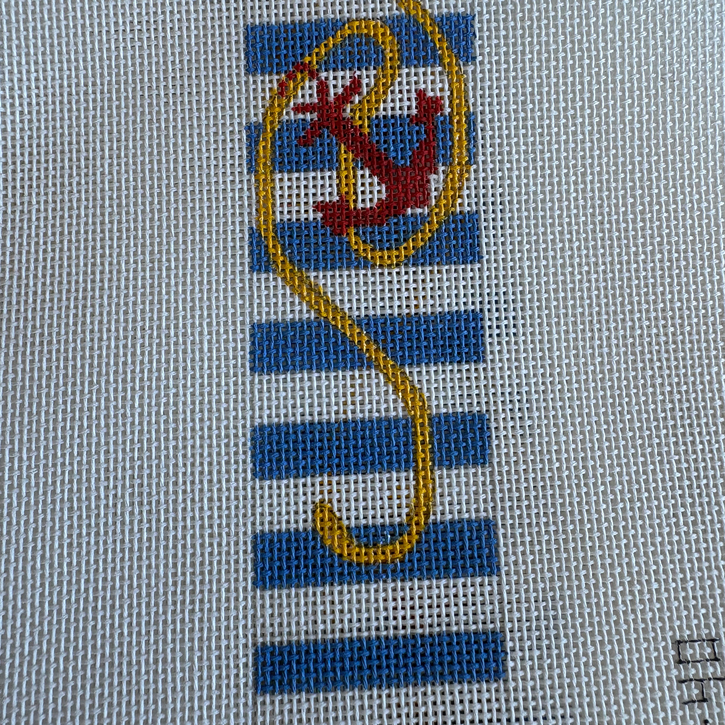 Blue/White Stripe Belt with Anchors &Rope
