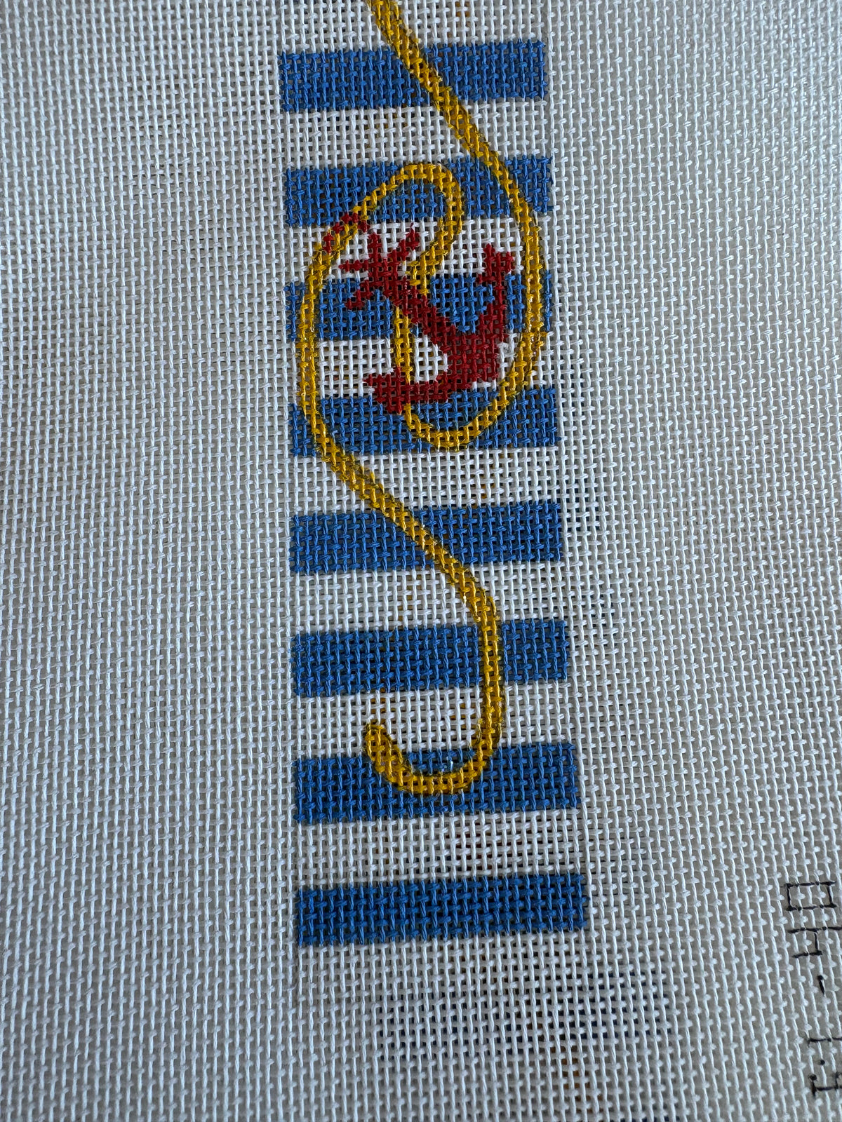Blue/White Stripe Belt with Anchors &Rope