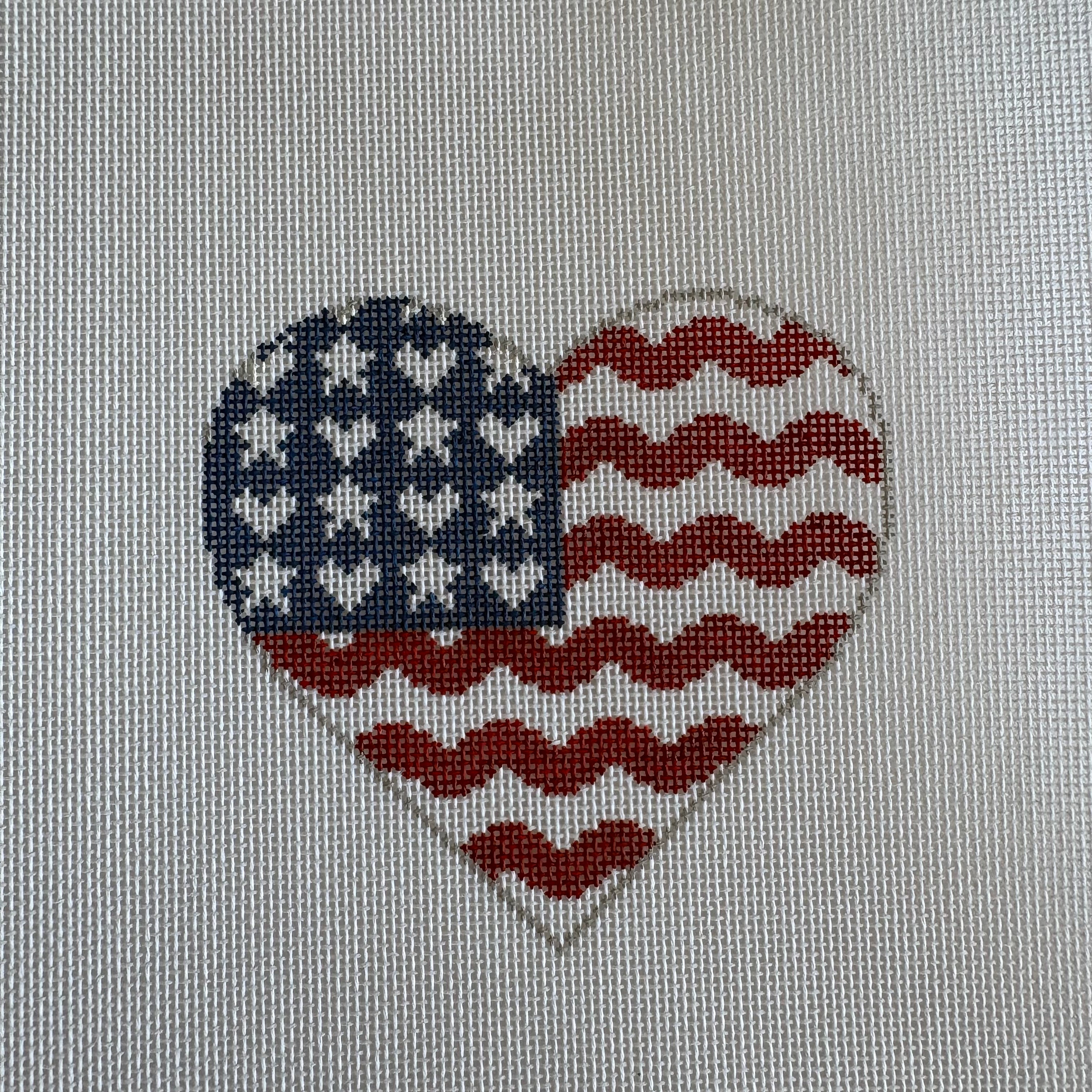 American Flag heart