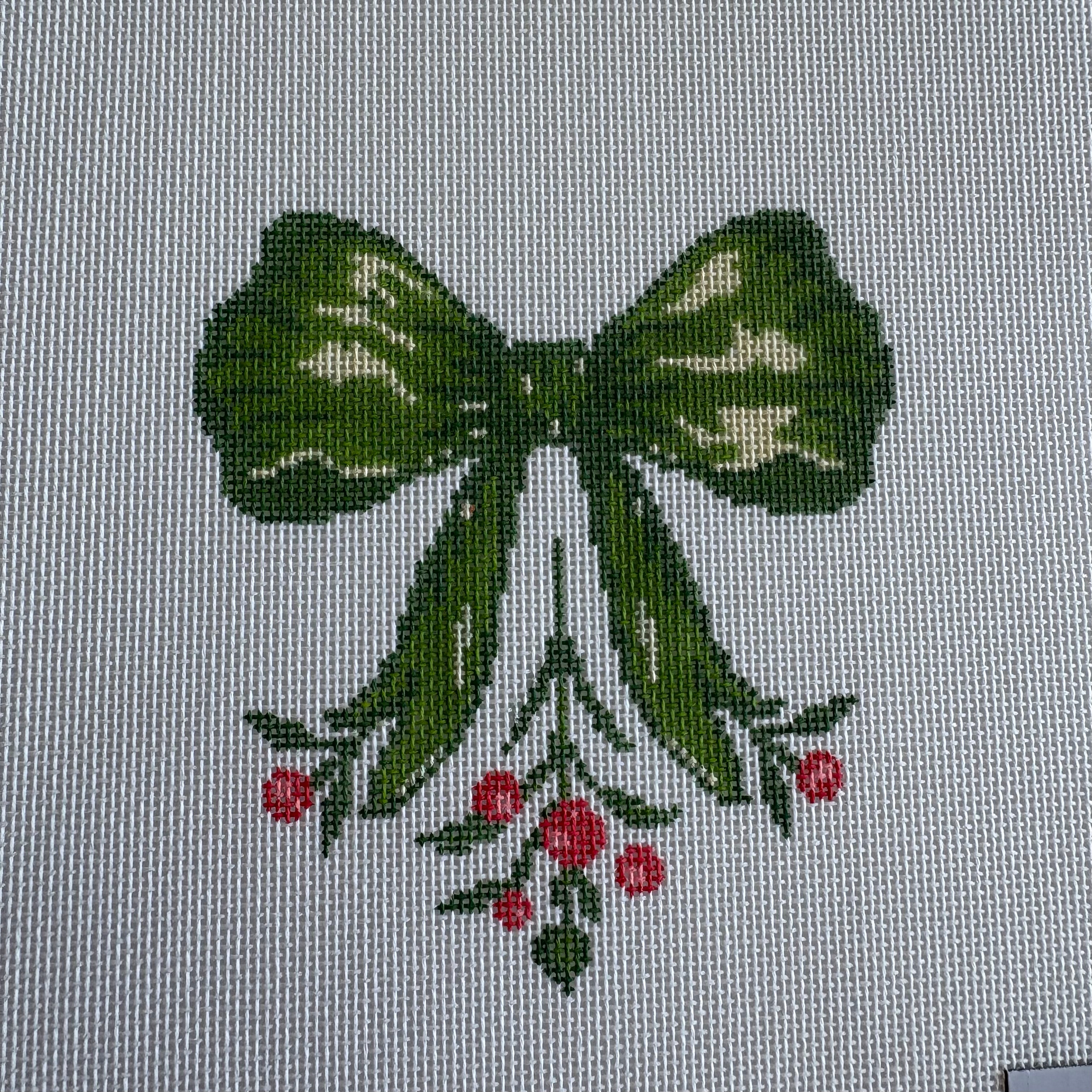 Green Botanical Bow