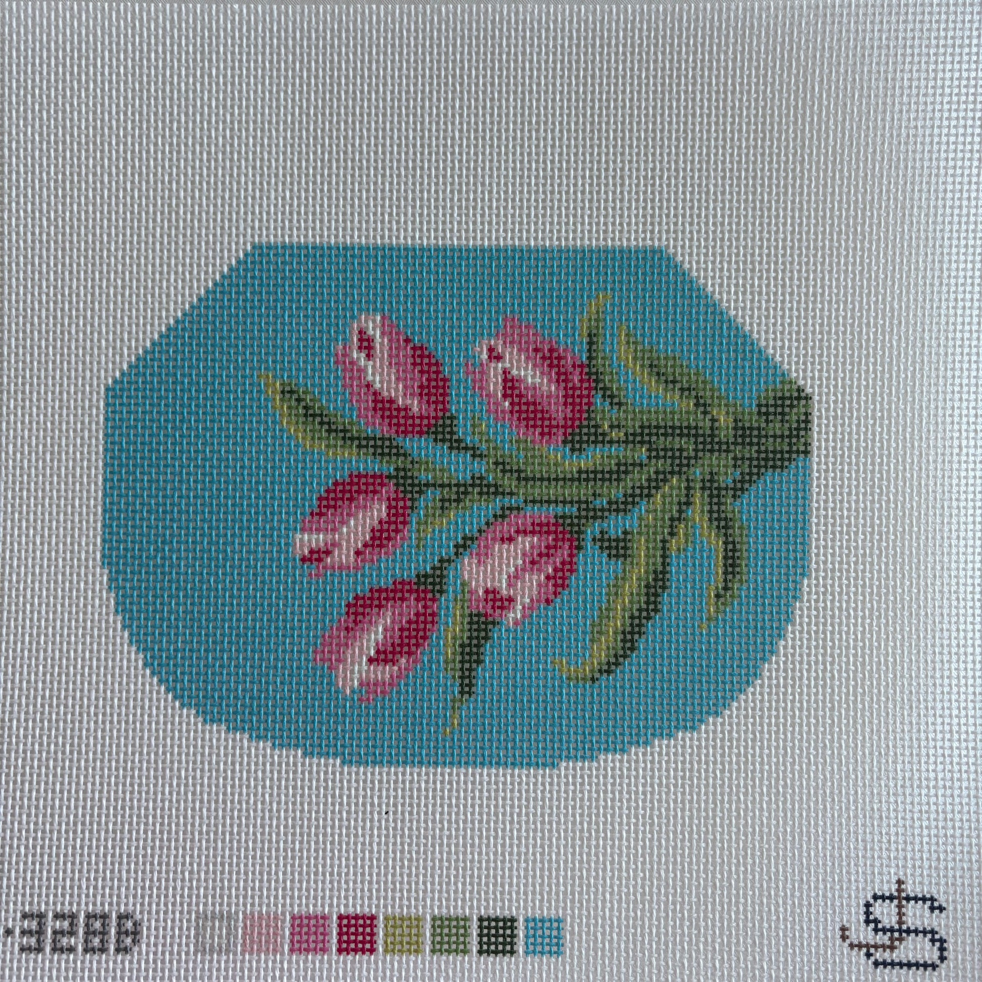 Tulips on Turquoise Coin Purse