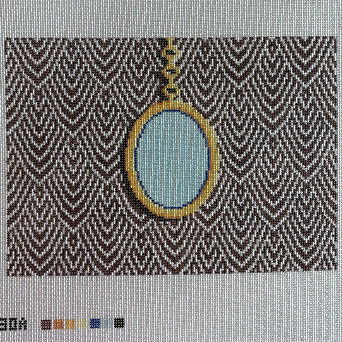 Feather Clutch - Brown with Monogram