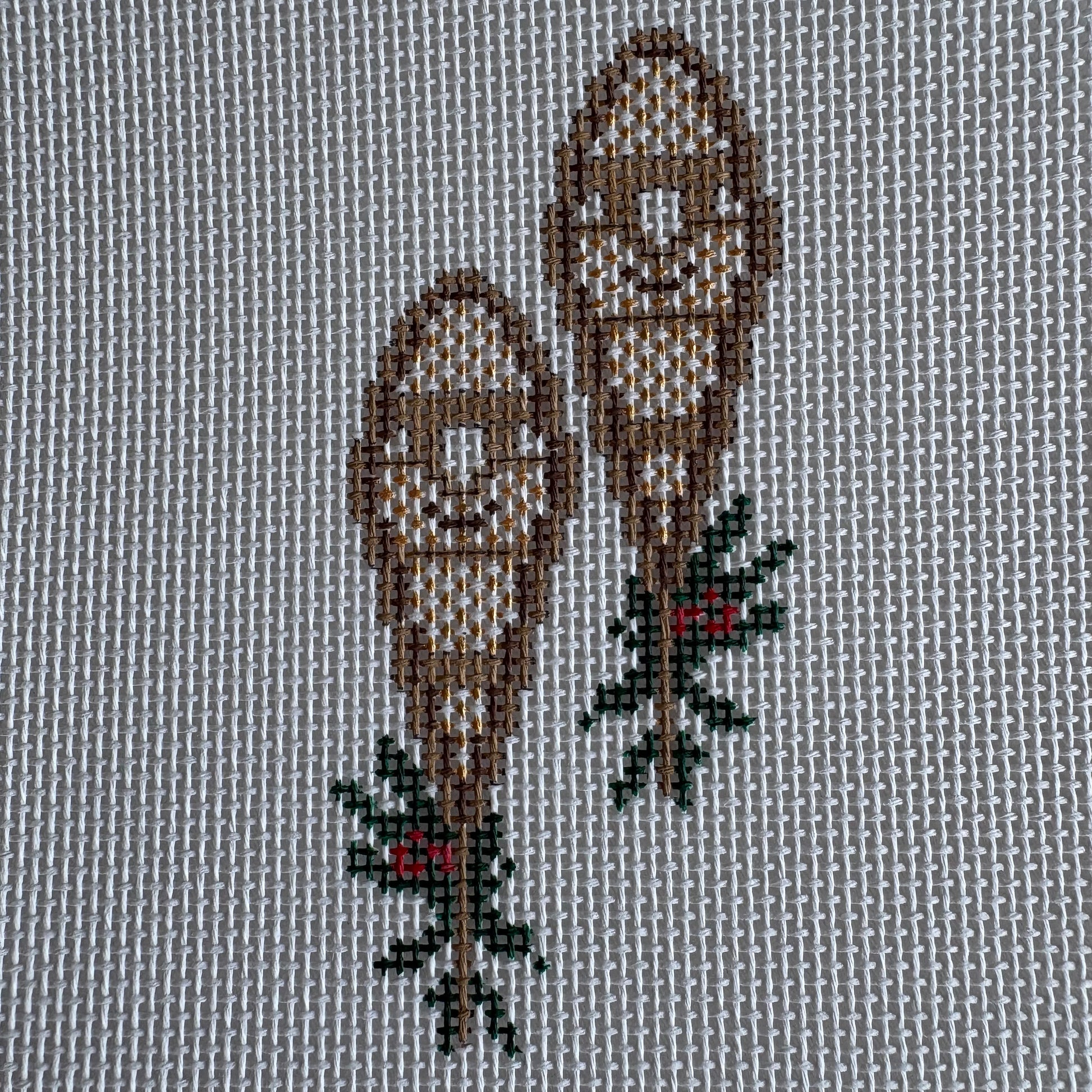 Snowshoes with holly
