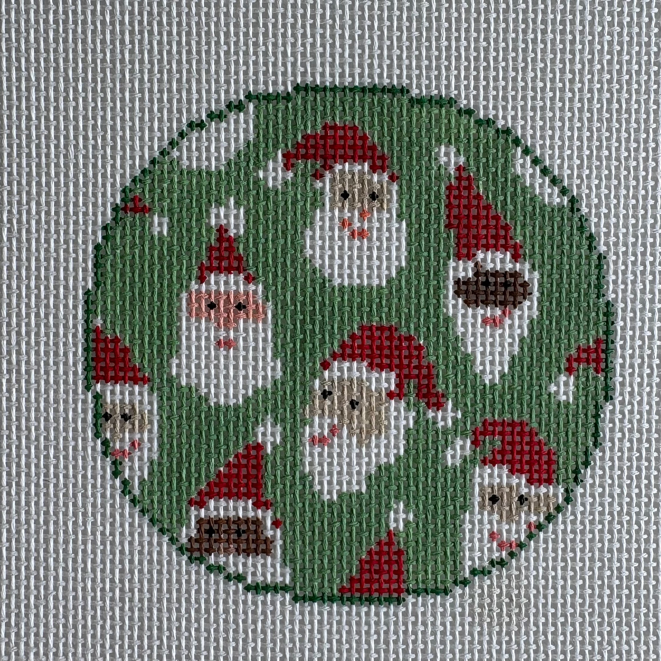 Santa Faces Round