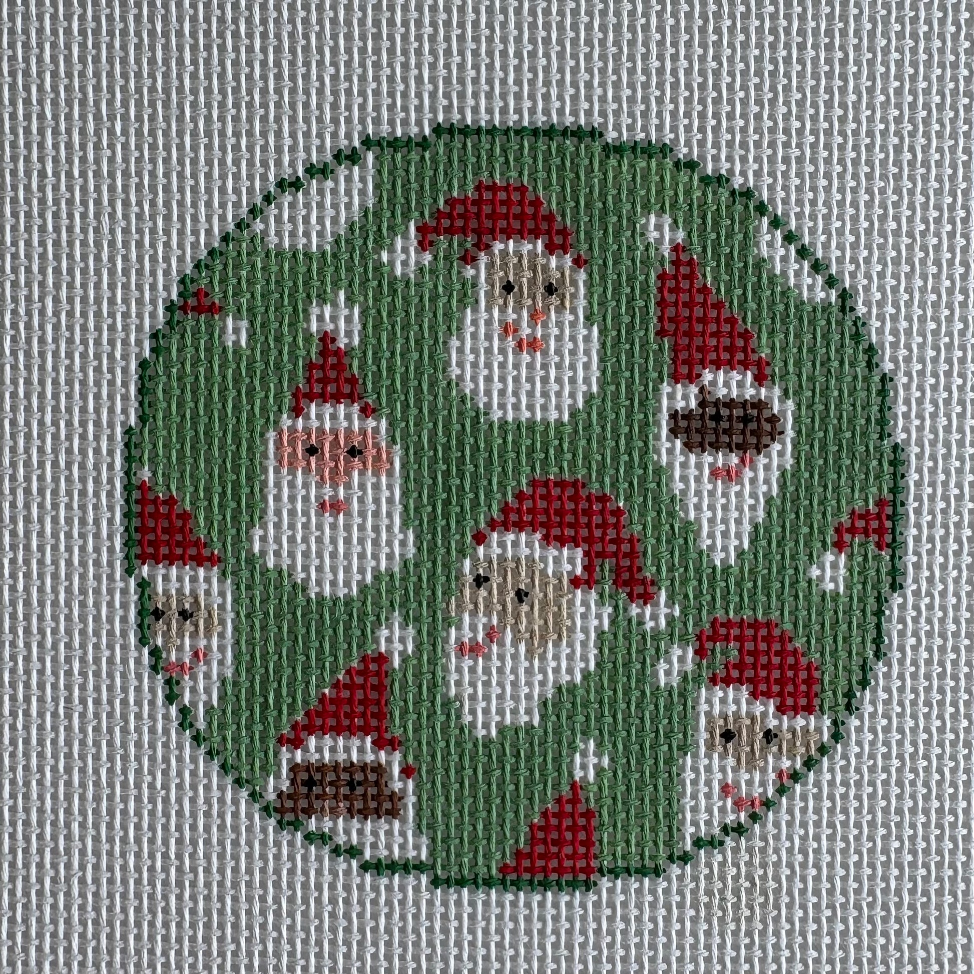 Santa Faces Round