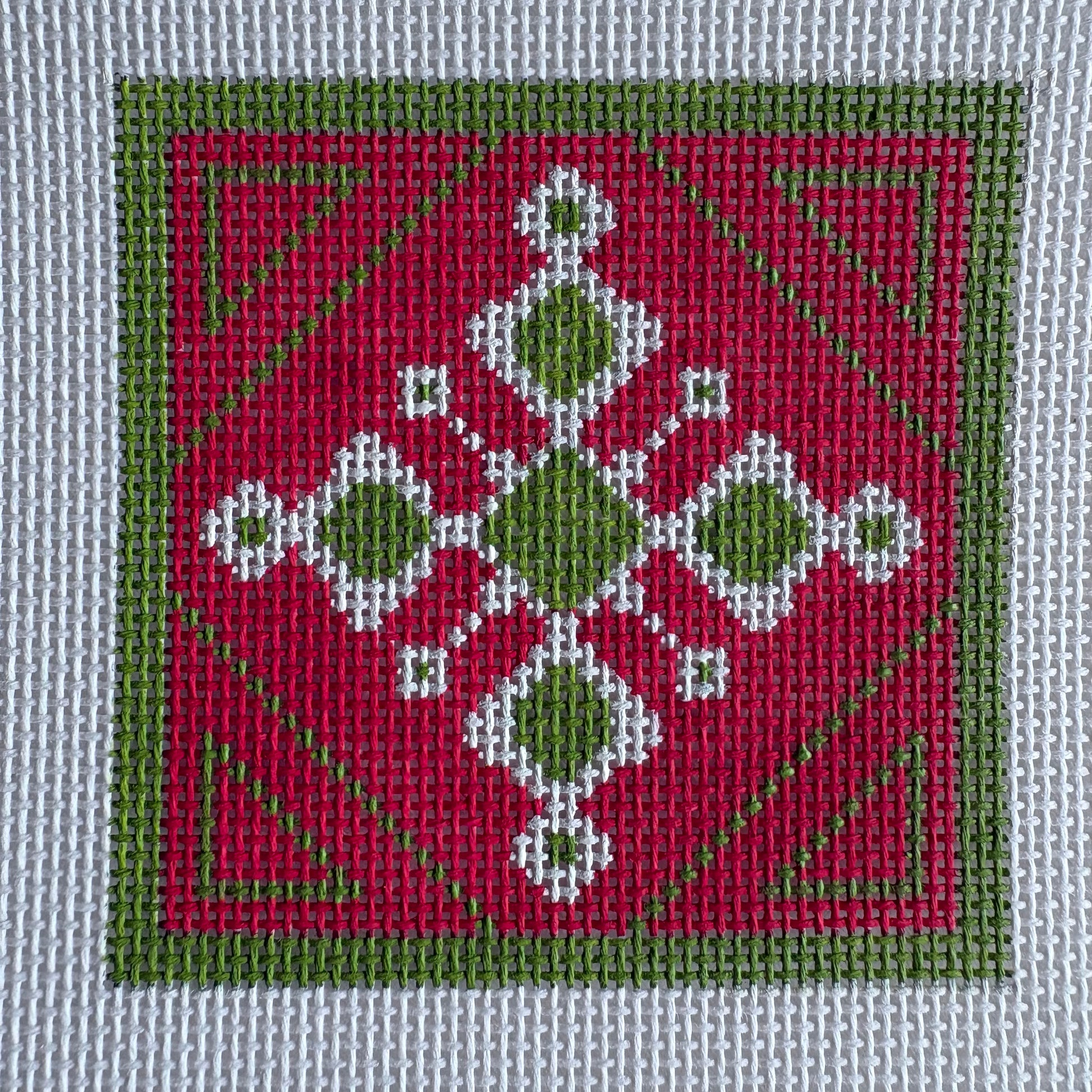 Christmas Snowflake Red Background