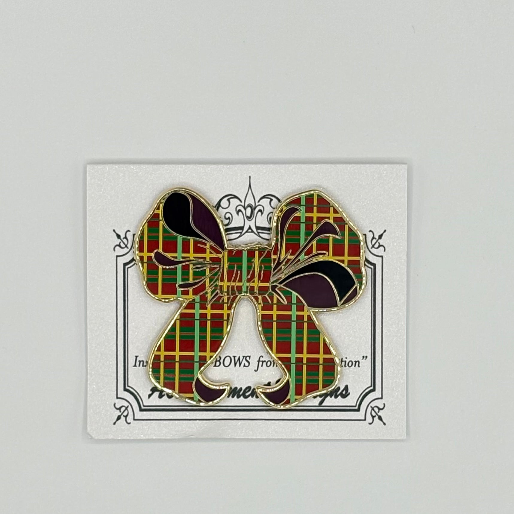 Plaid Bow Needle Minder