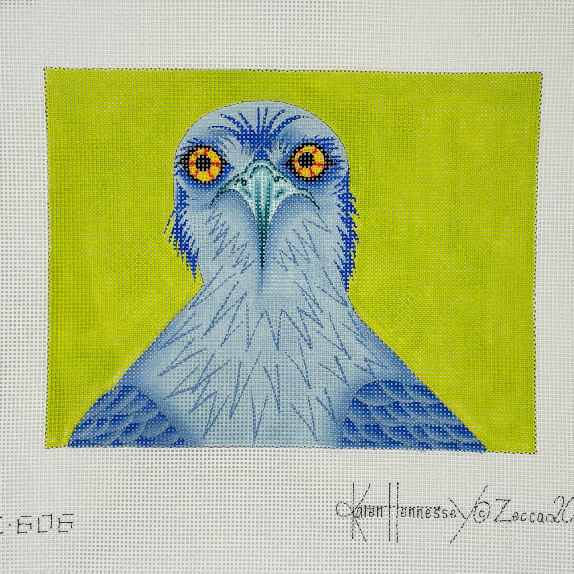 Blue Bird on Lime