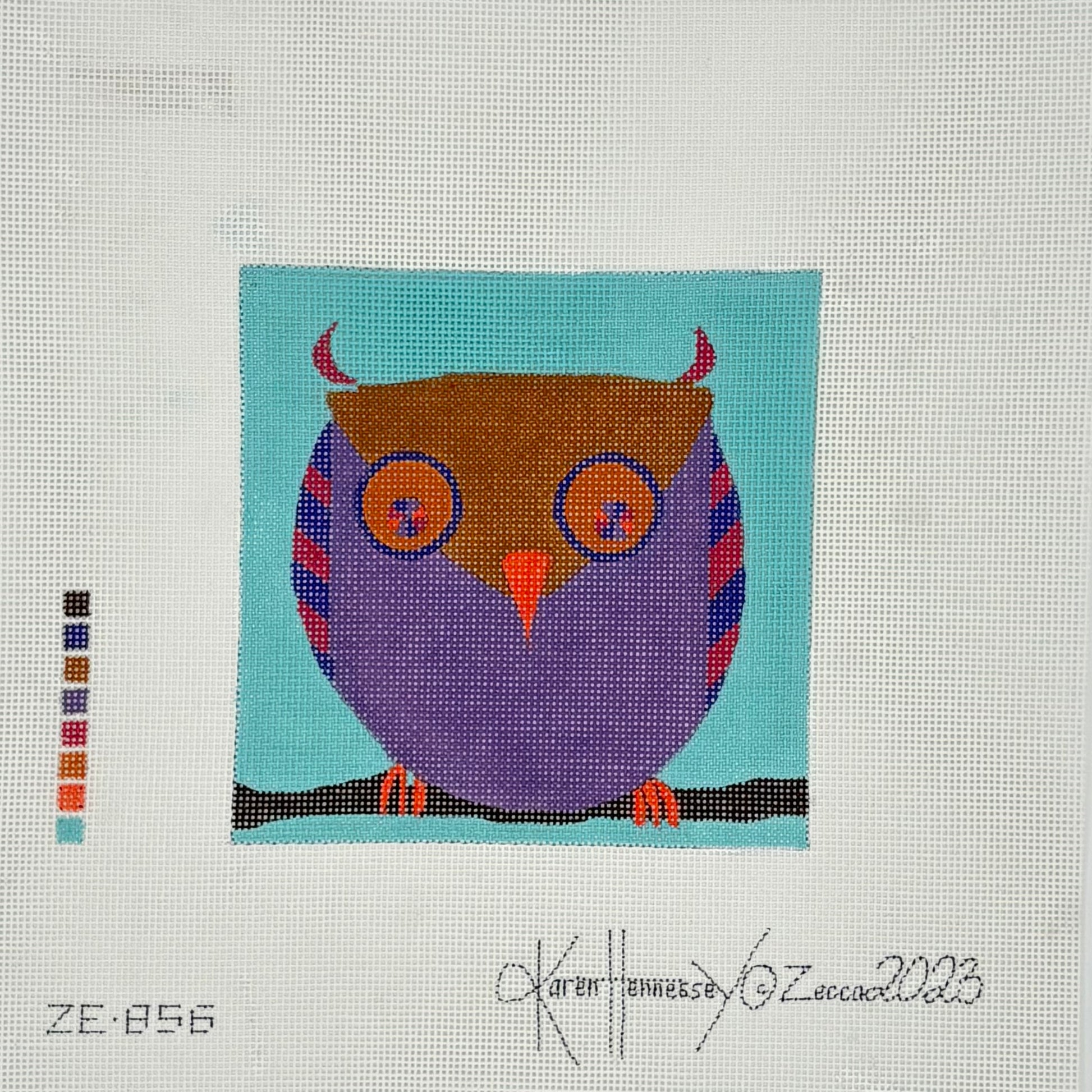 Owl on Turquoise
