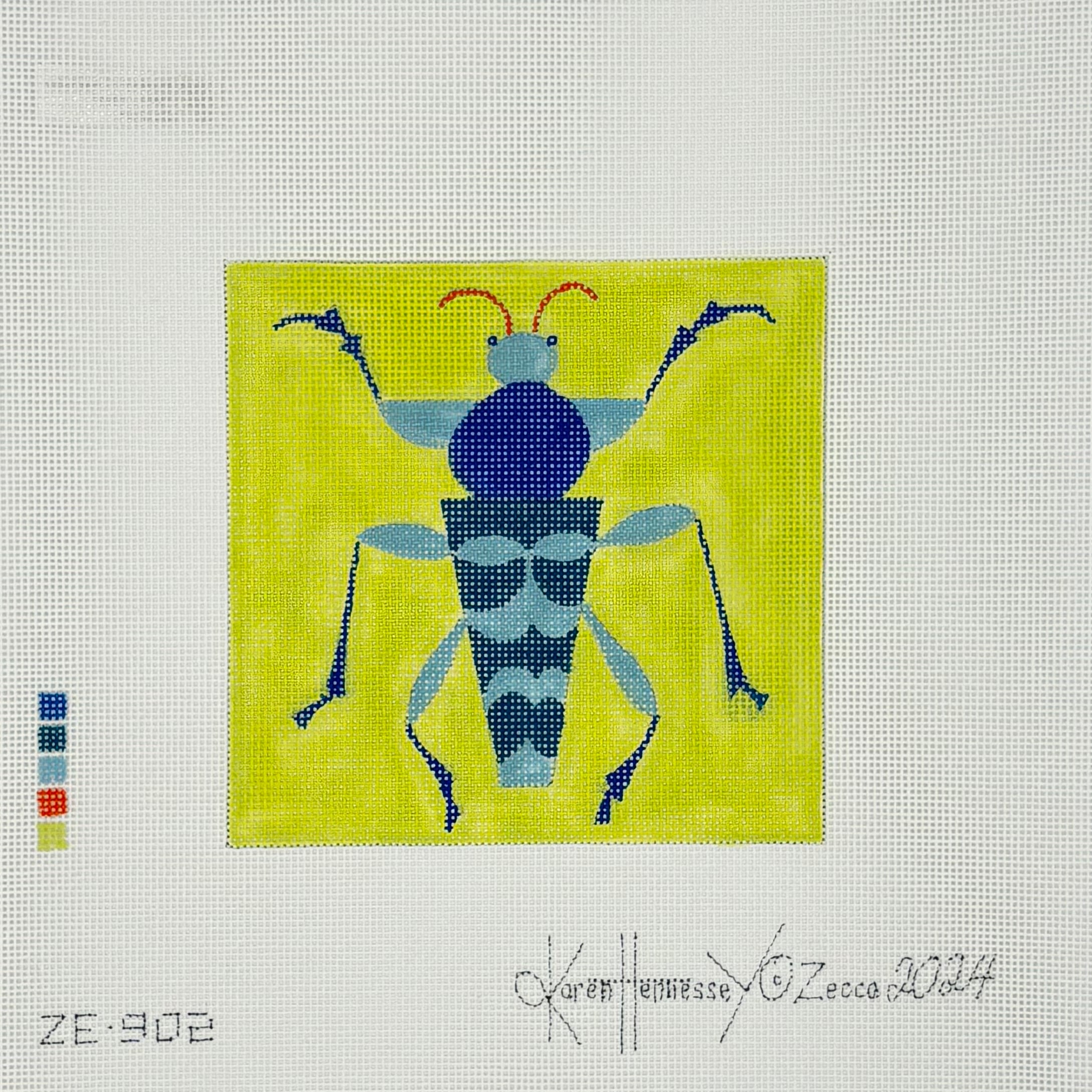 Blue/Green Bug on Lime