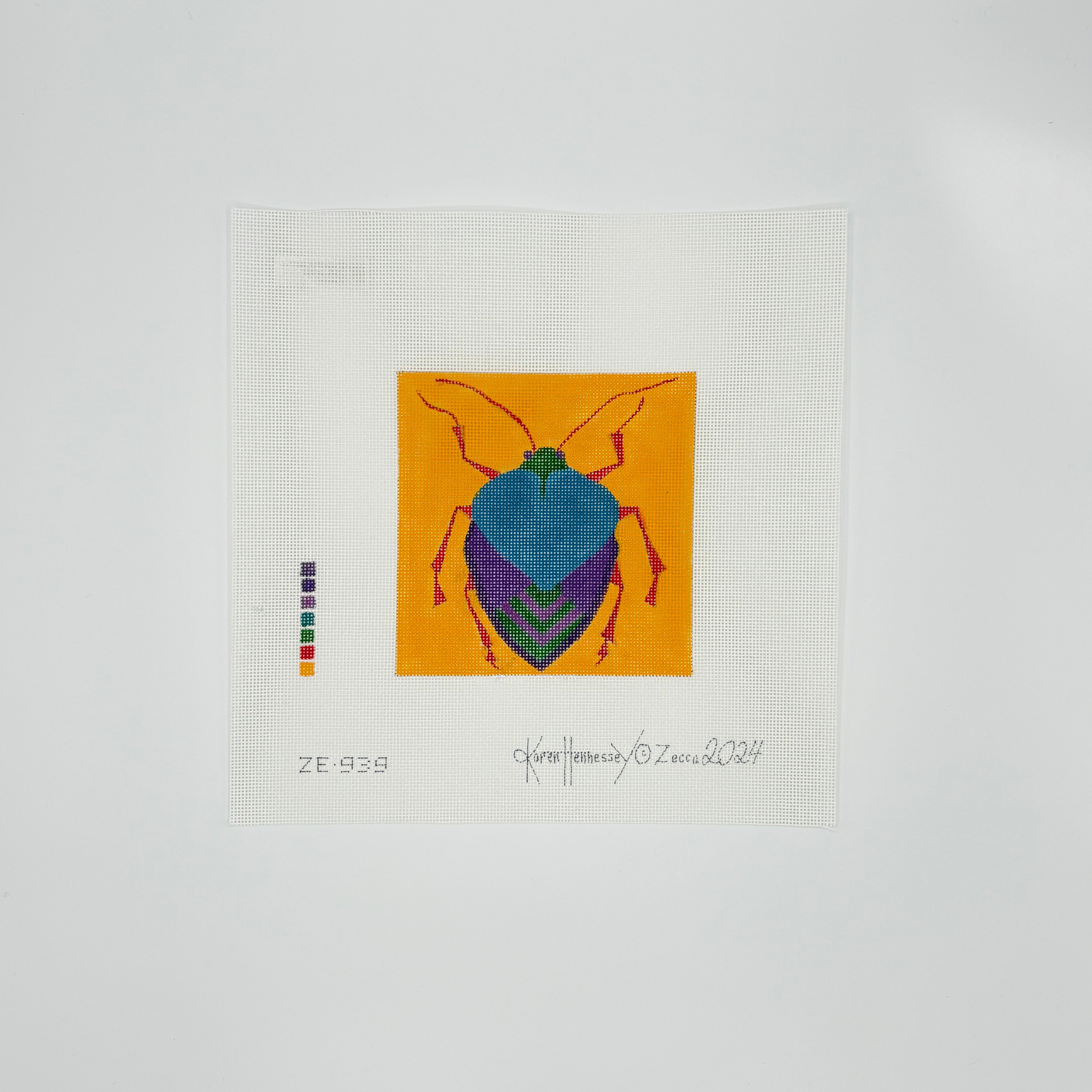 Blue/Purple Bug on Orange