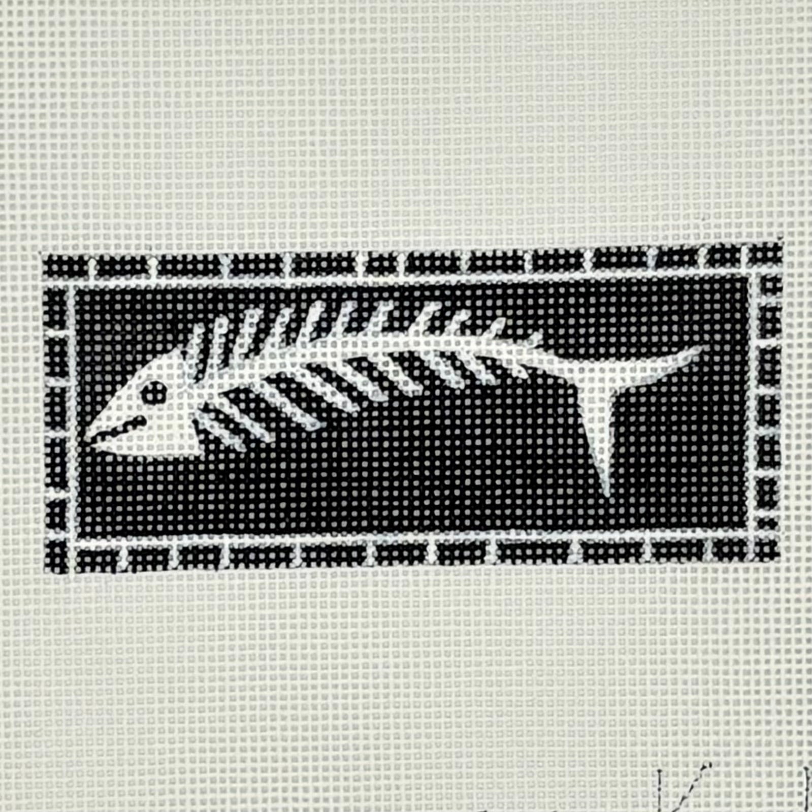 Black with Fish Skelton