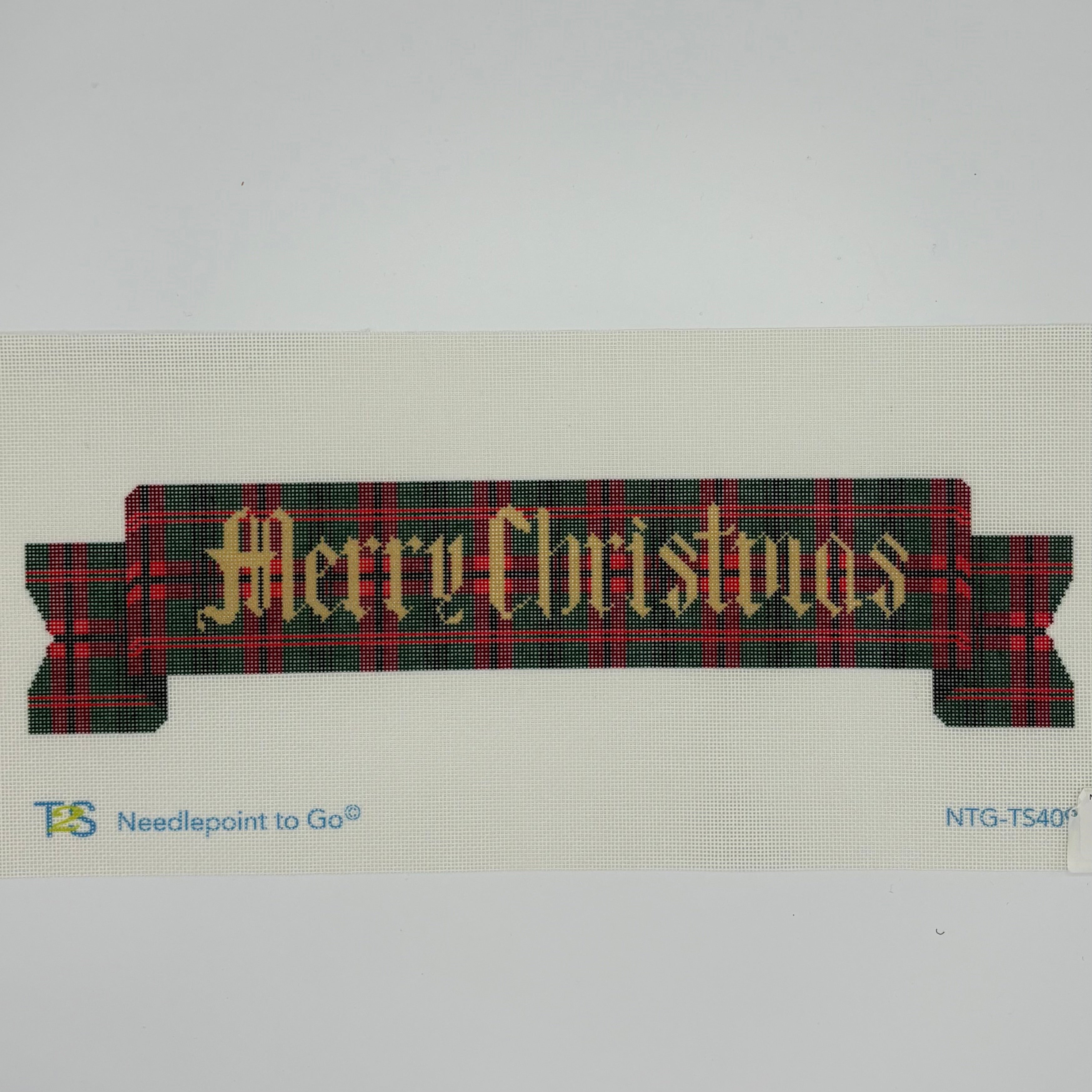 Merry Christmas Red Plaid Banner