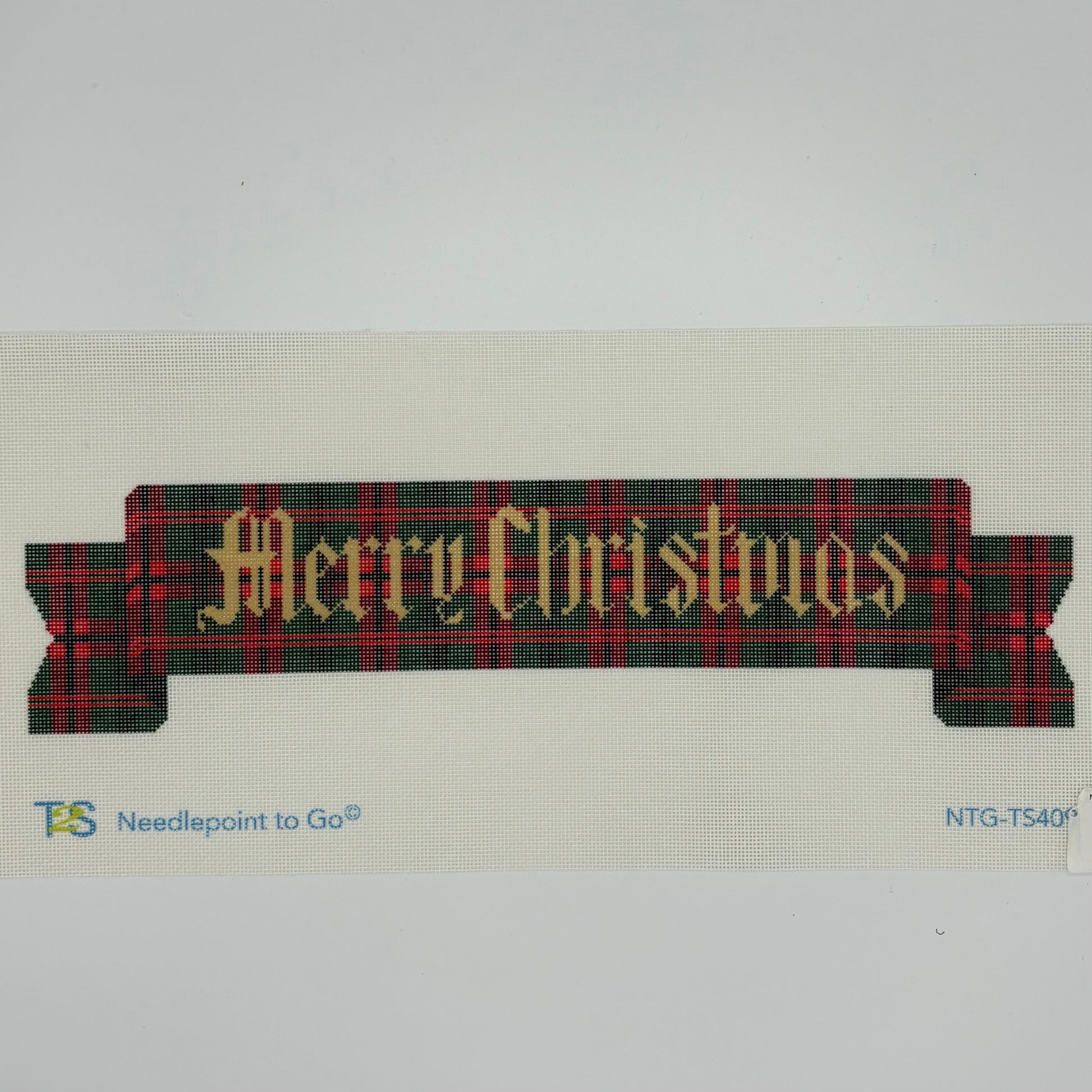 Merry Christmas Red Plaid Banner