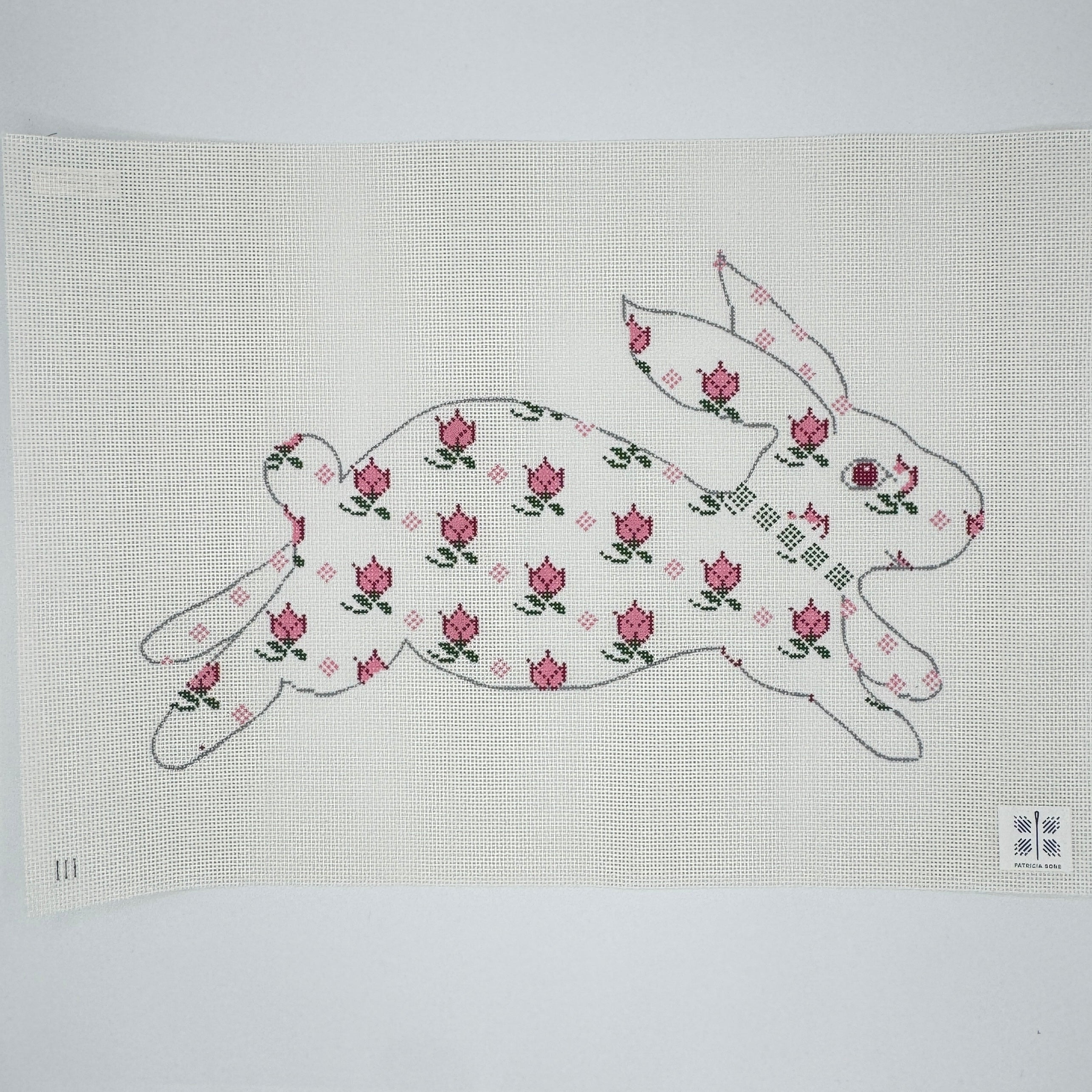 Bunny, large pink floral