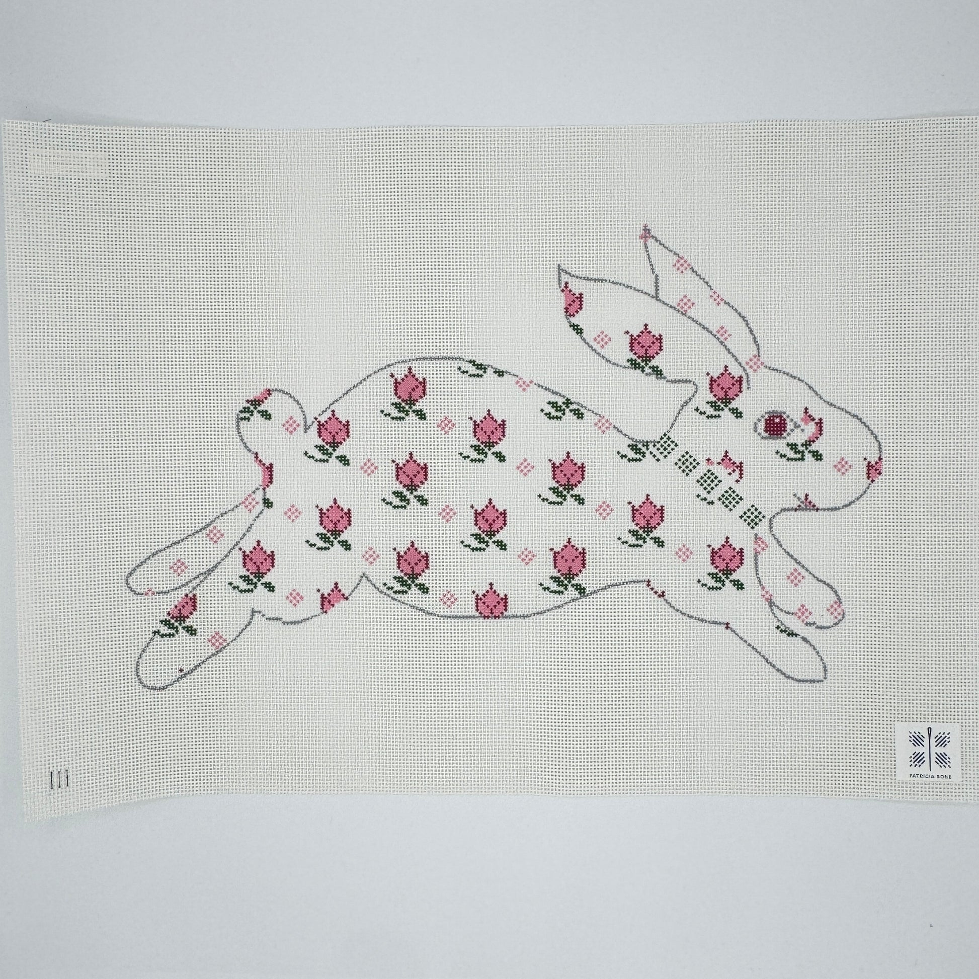 Bunny, large pink floral