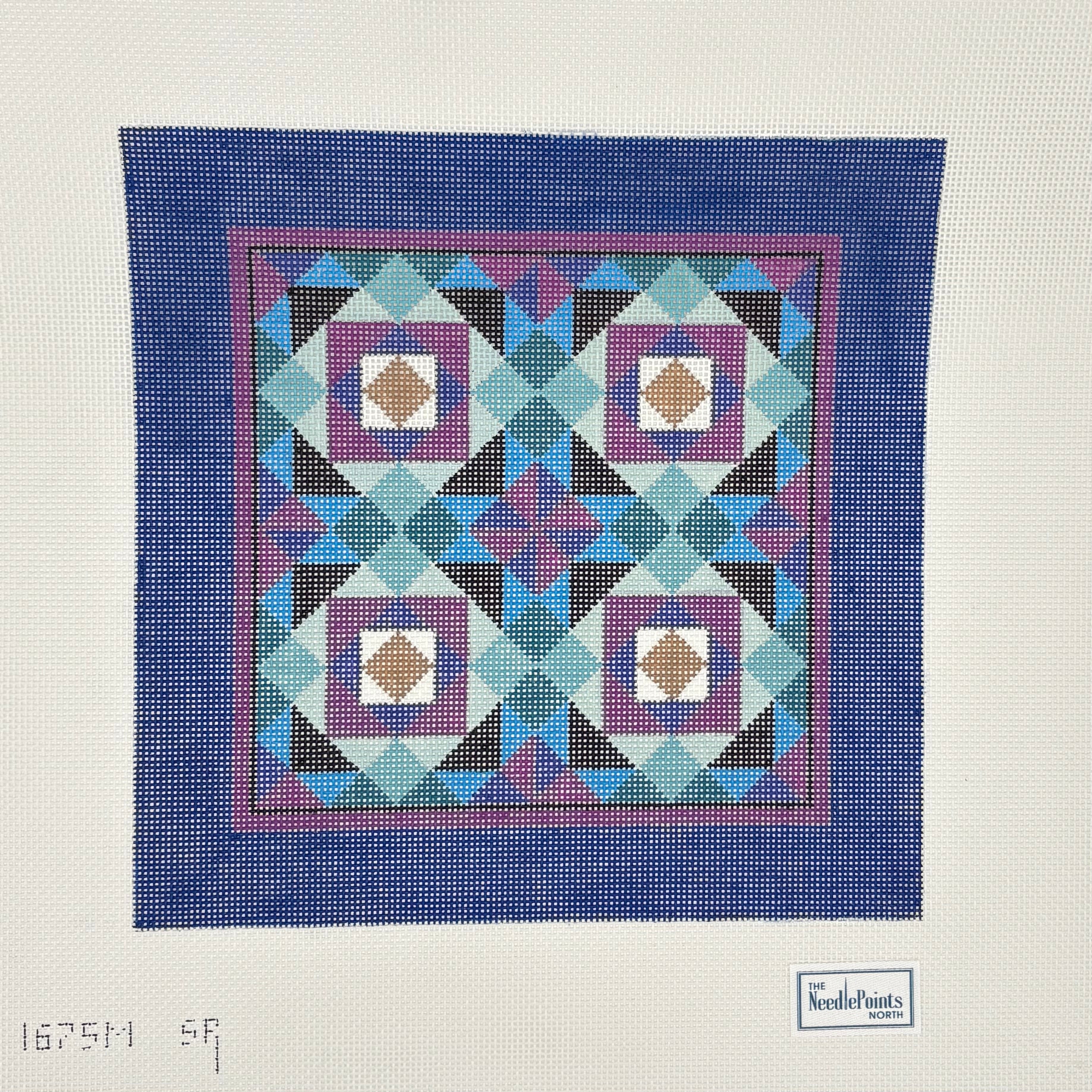 Blue Purple Quilt Pattern