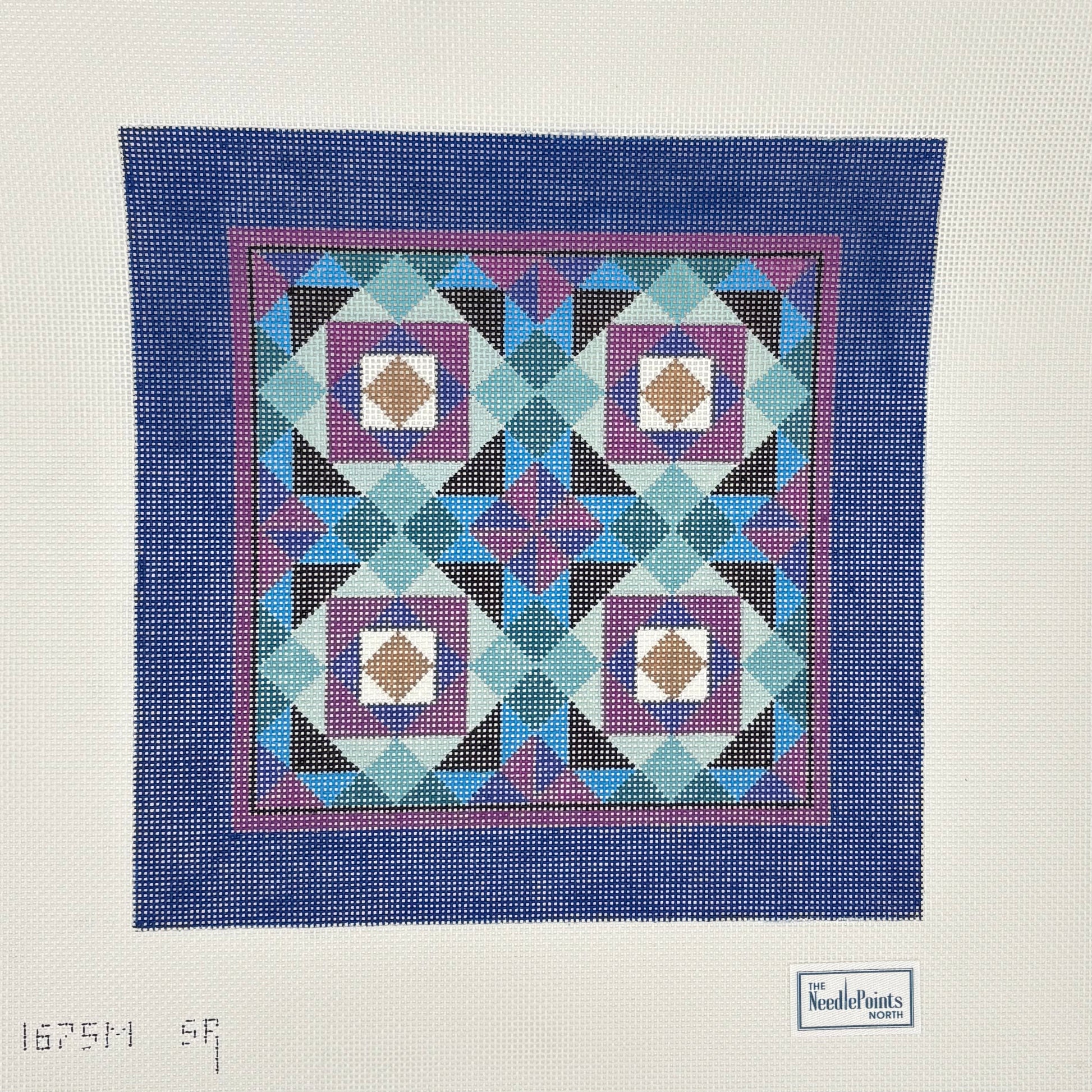 Blue Purple Quilt Pattern