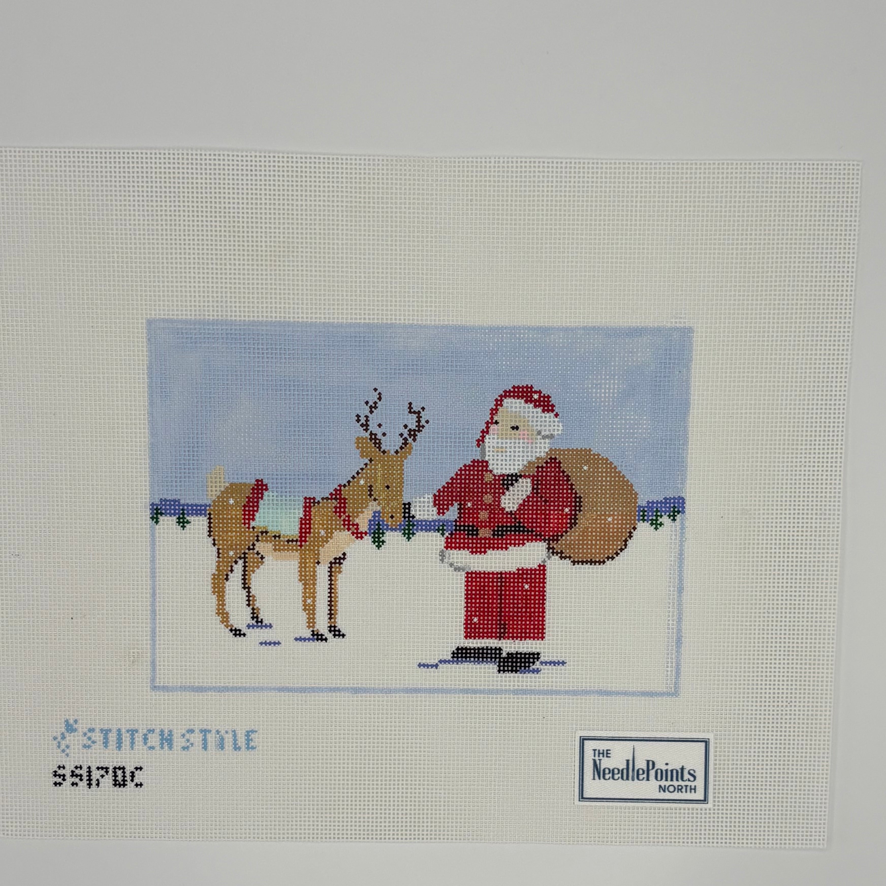Reindeer and Santa